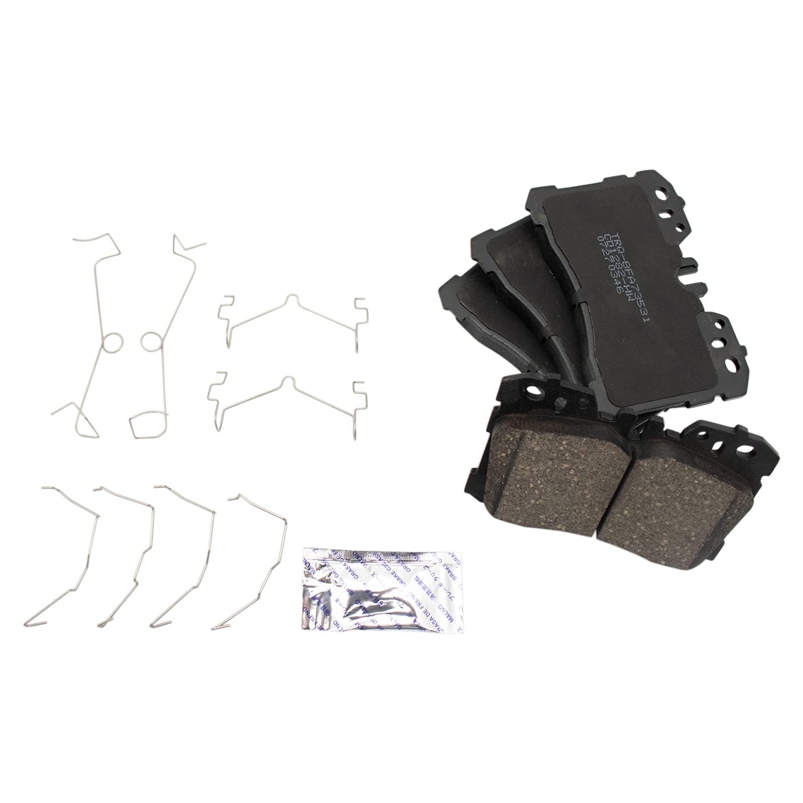 TRQ Front Brake Pads Ceramic Compatible with 2007-2017 Lexus LS460 2018-2019 LS500 LS500h 2008-2016 LS600h