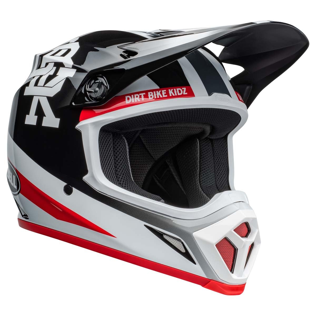 Bell Mx-9 Mips Dirt Helmet (Gloss Twitch Dbk 24 Black/White - X-Large)