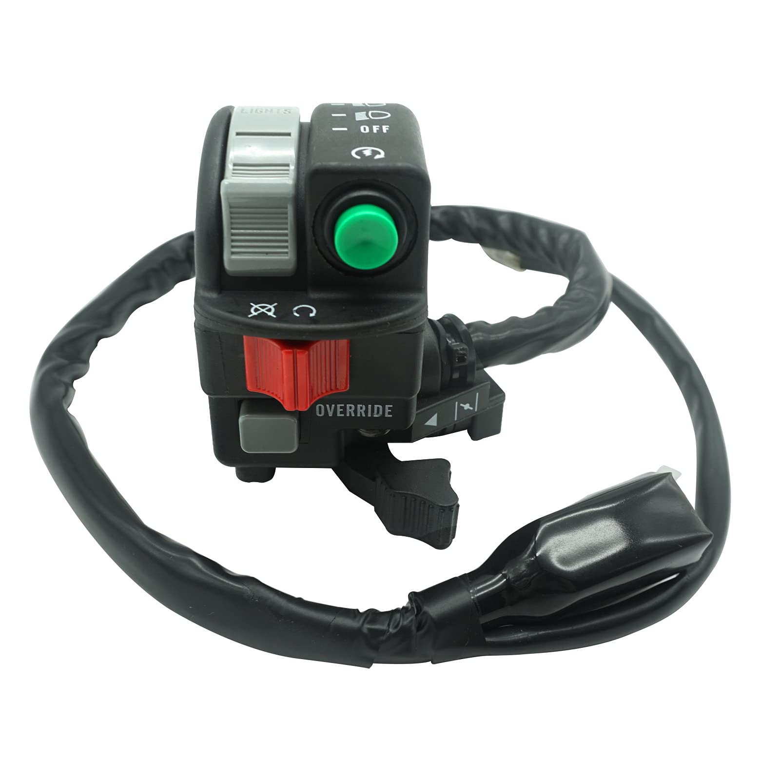 M MATI Left Handlebar Switch Start Stop Headlight Override for Kawasaki Prairie 360 KVF360 2003-2013 KFX700 2004-2009 Prairie 30