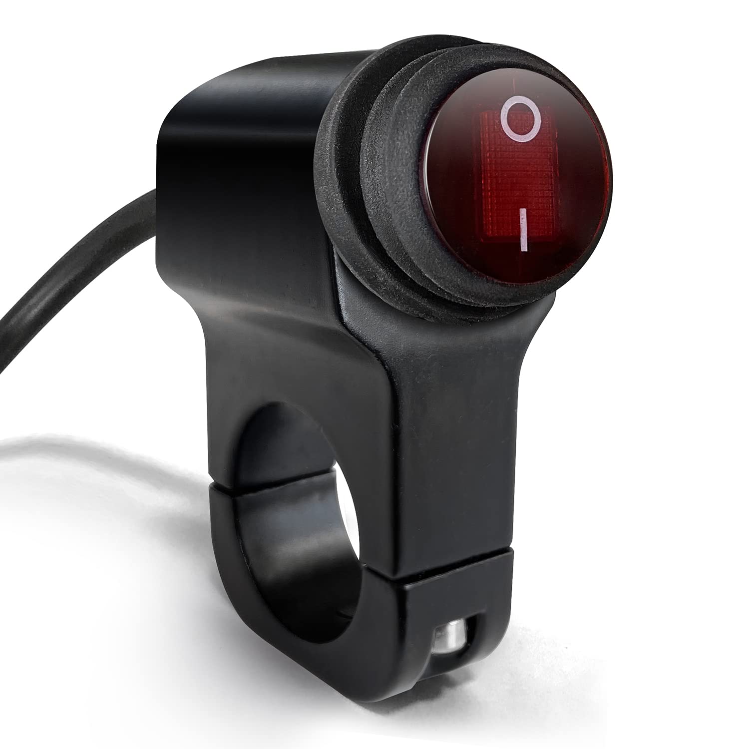 1 Piece Motorcycle Handlebar Switch Atv Handlebar Light Switch 12V Aluminium Alloy Push Botton Waterproof Switches For Motorcycl