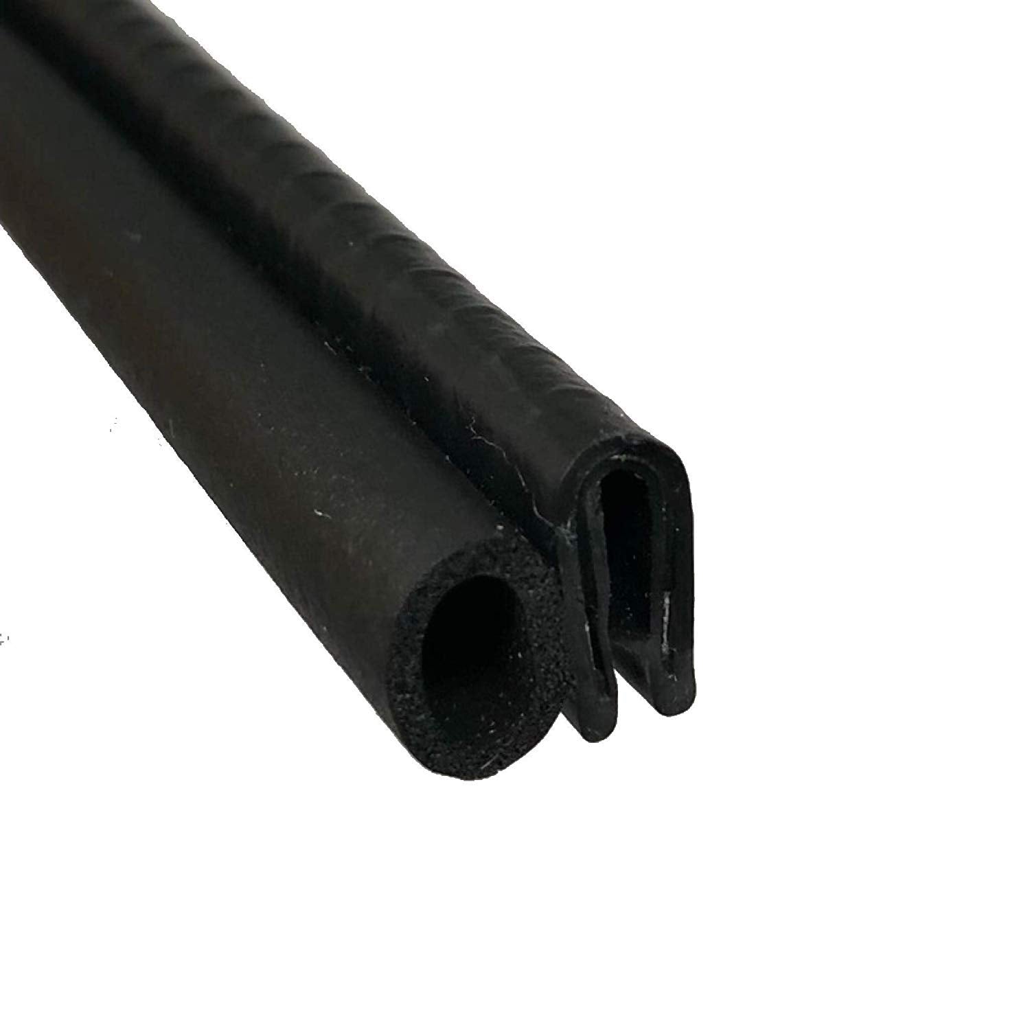 Trim Seal With Side Bulb | Pvc Plastic Trim With Epdm Rubber Bulb Seal - Fits 1/16    Edge, 3/8    Bulb Seal Diameter (5 Feet)