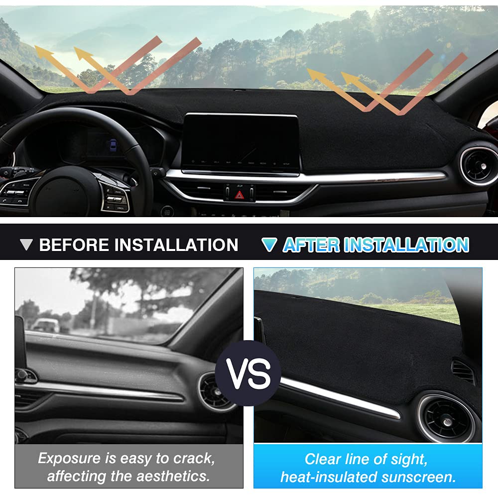 Autorder Custom Fit For Dashboard Mat Cover Kia Forte 2019 2020 2021 2022 2023 Accessories Dash Cover Nonslip Dashboard Mat Prot
