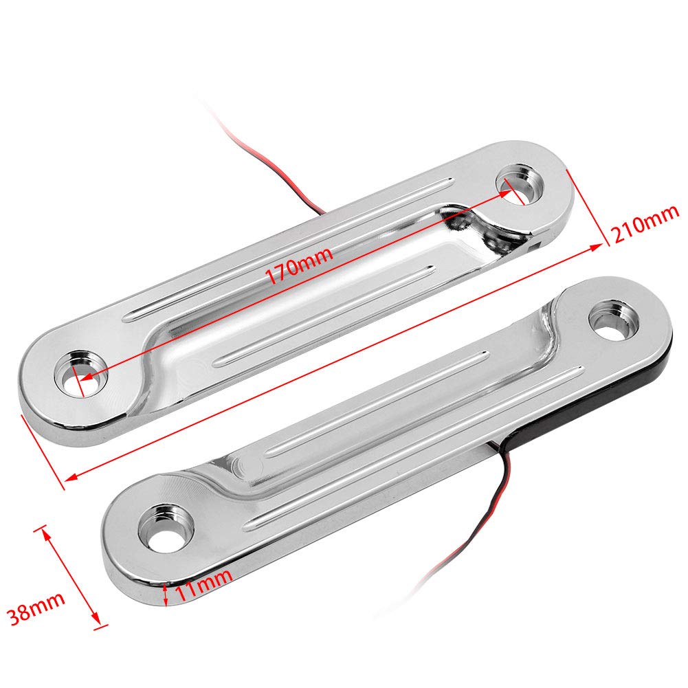 Hiyoyo Chrome Led Flush Fork Turn Signals Brackets For Harley Touring Electra Glide Street Glide 1997-2023