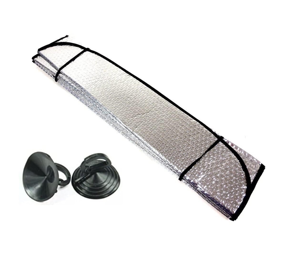 Kozdiko Car Front/Rear Foldable Silver Foil Sunshade UV Protection Curtain Film Compatible with Hyundai Xcent