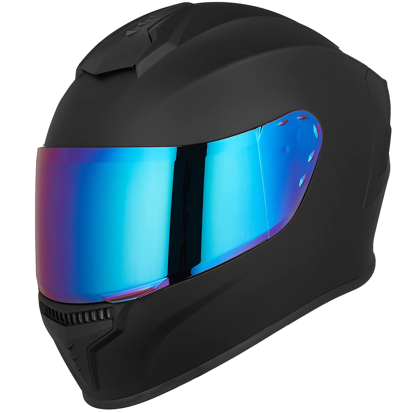 AUBOA Full Face Motorcycle Helmets for Adults Men and Women DOT Approved Street Bike Racing Helmet with Tinted Visor Model MD-81