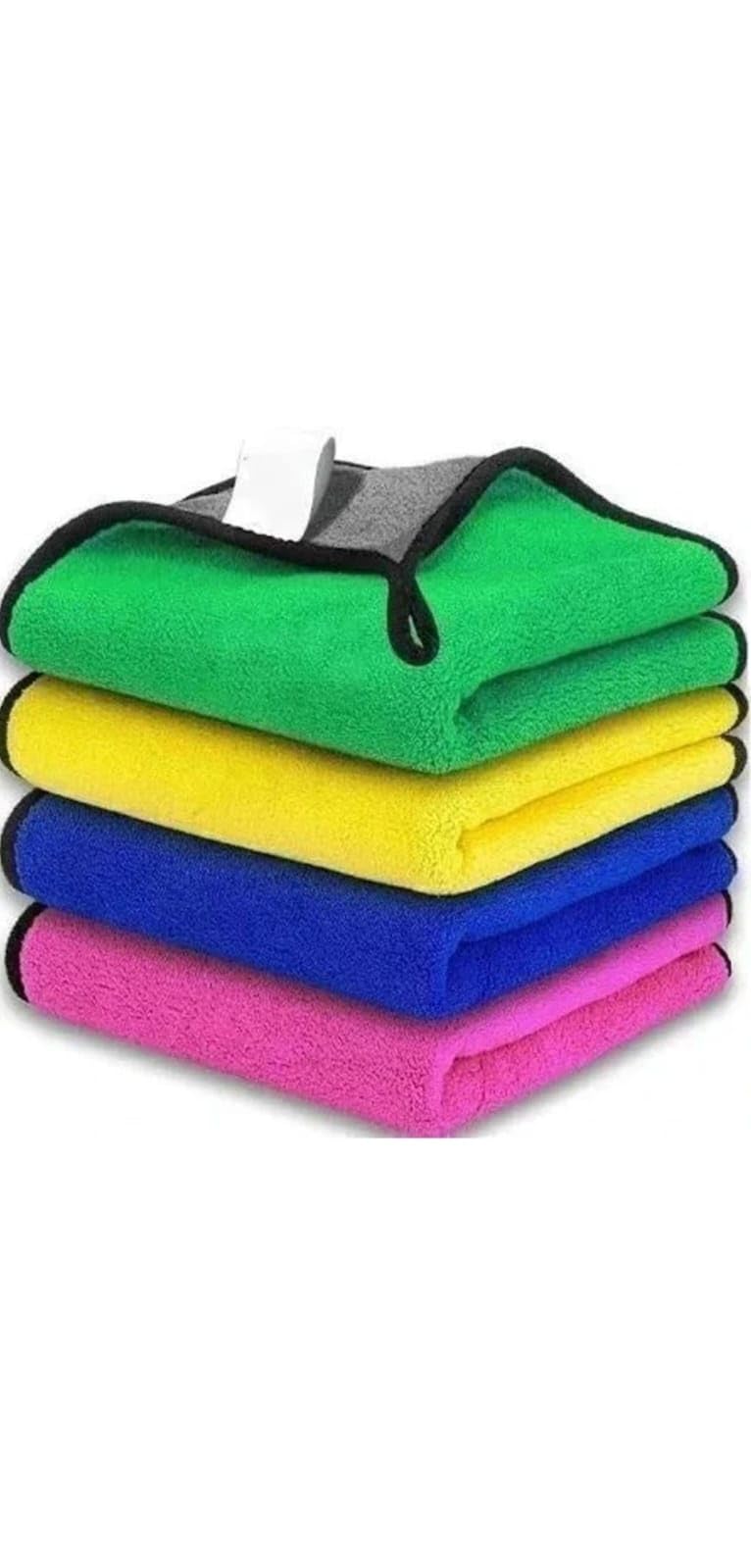 Gone Multipurpose Microfiber Cleaning Towel, 800 GSM, 30cm x 40cm, Pack of 3, Multicolour, Highly Absorbent, LintFree