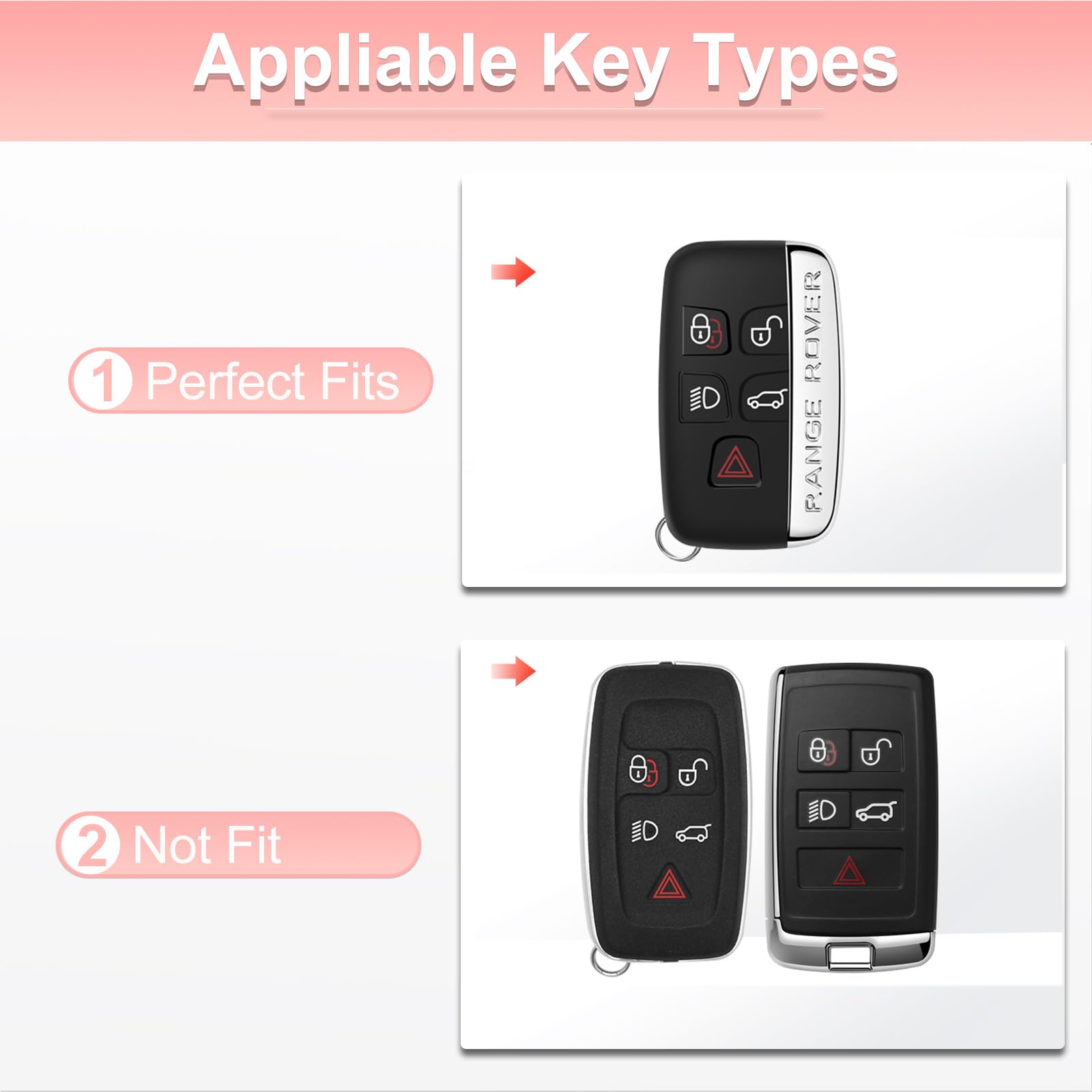 Pangpai Pink Car Accessories 3 Pcs For Land Rover Evoque Velar Sport Discovery Freelander2 Lr4 Sport Jaguar Xf Xj Xe F-Pace F-Ty