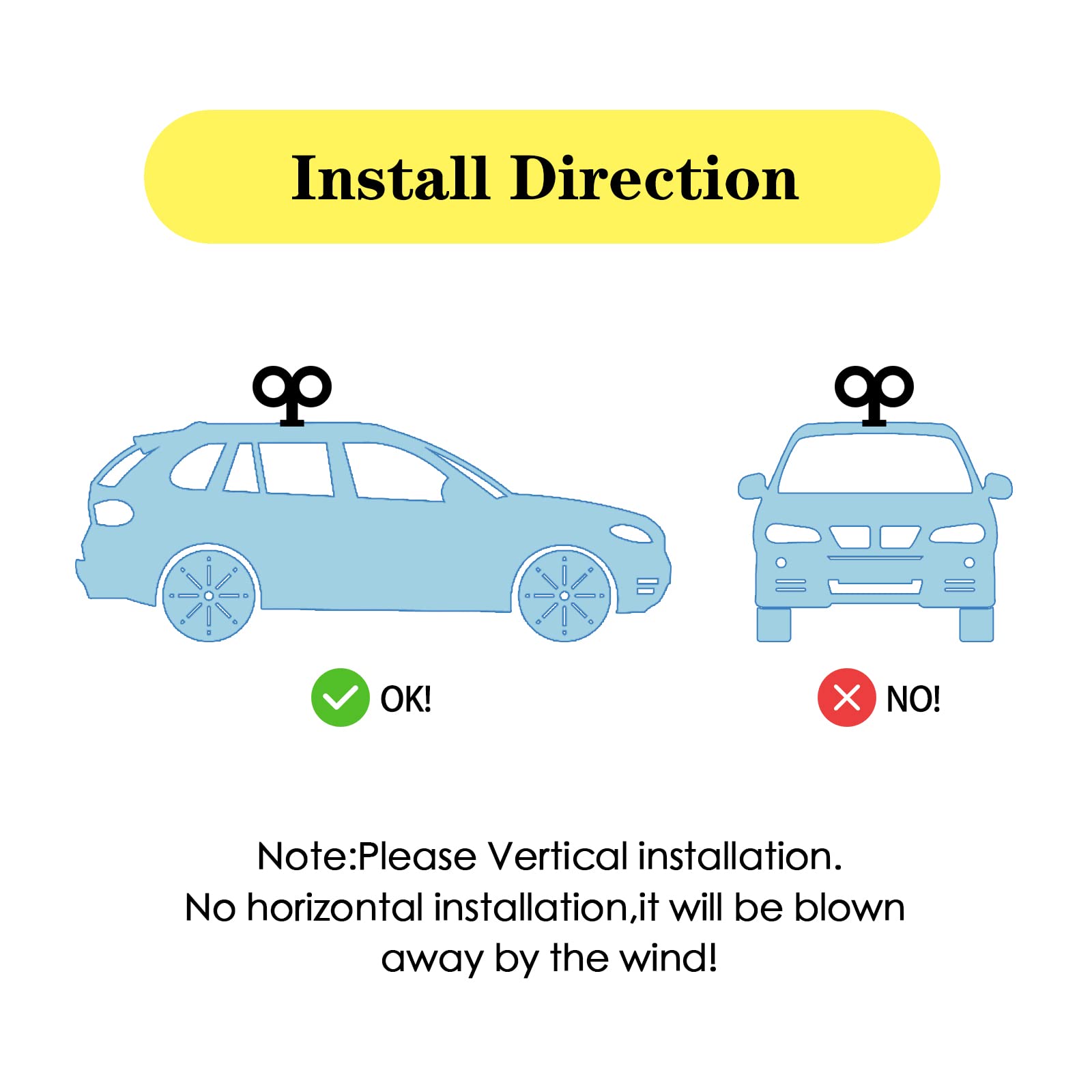 COGEEK 3D Car Wind Up Key, Cute Clockwork Wind Up Key for Back of Car Roof Decoration(White)
