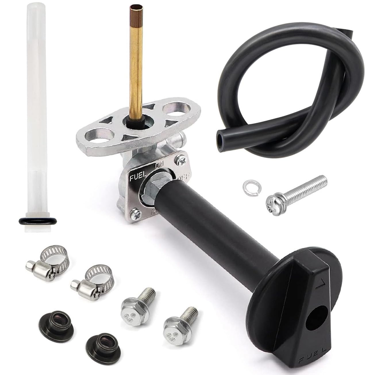 Earlyred Fuel Valve Cock Petcock with Lever Screw Compatible with Honda Recon 250 TRX250 Rancher TRX350 TRX420 Foreman TRX450 Ru