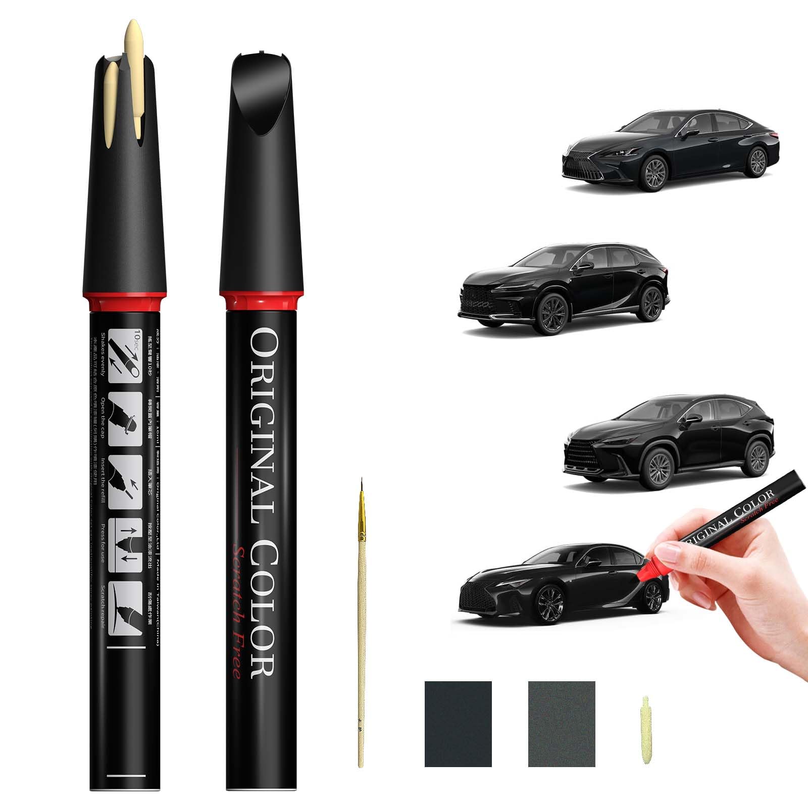 Carhoo 8X1 Ultrasonic Blue Mica 2.0 Compatible With Lexus Exact Match Touch Up Paint Pen, Car Scratch Remover for Nicks and Chip