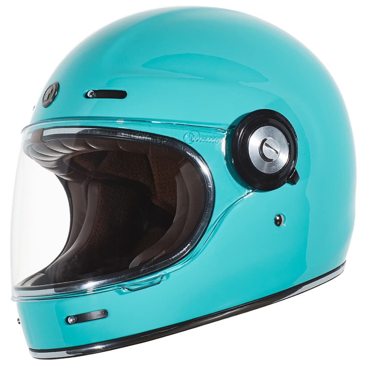 Torc T1 Unisex-Adult Retro Full Face Motorcycle Helmets, Robin Egg Blue, Medium