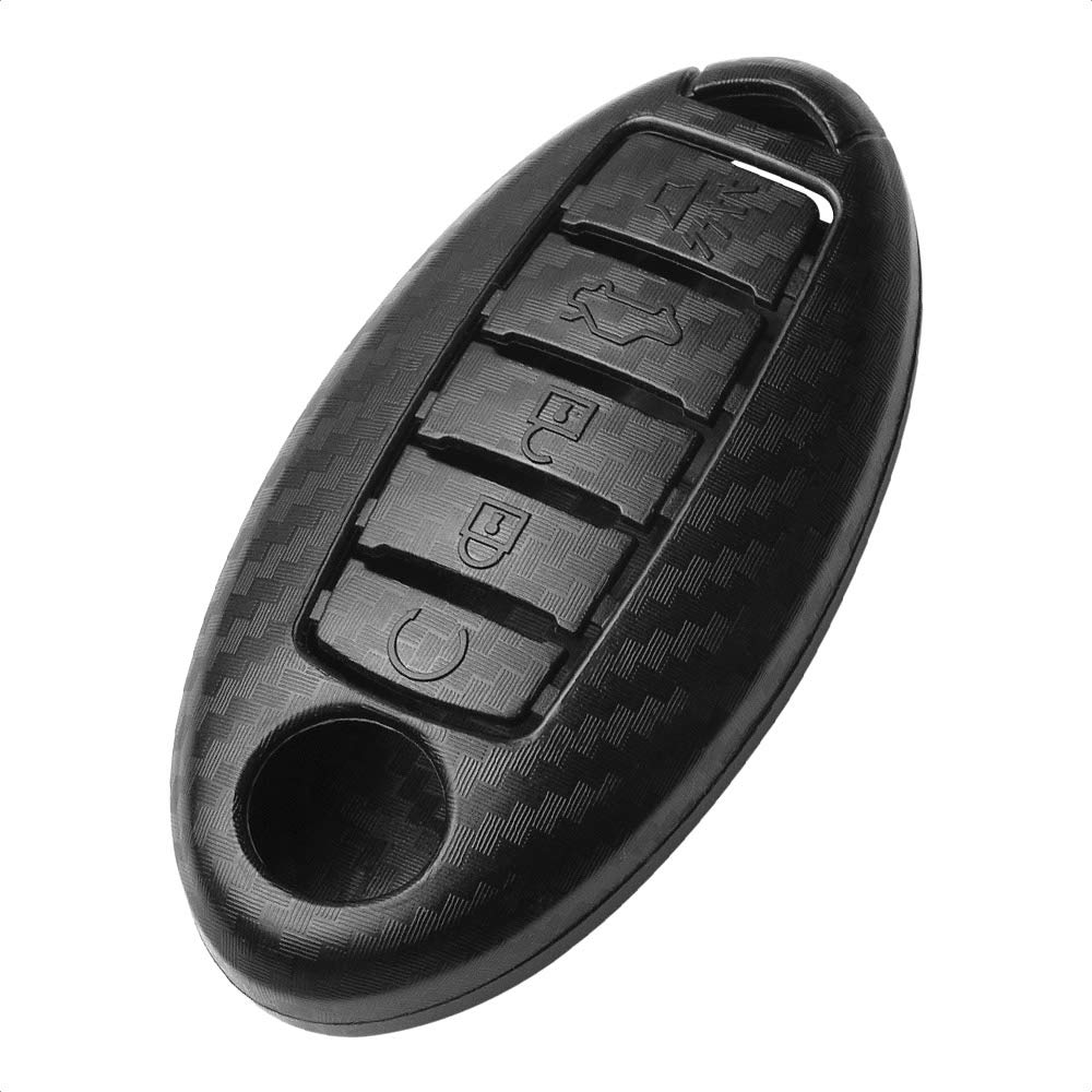 Tangsen Smart Key Fob Case 3D Carbon Fiber Abs Plastic Emboss Cover For Infiniti Jx35 Q50 Q60 Qx56 Qx60 Qx80 For Nissan Altima A
