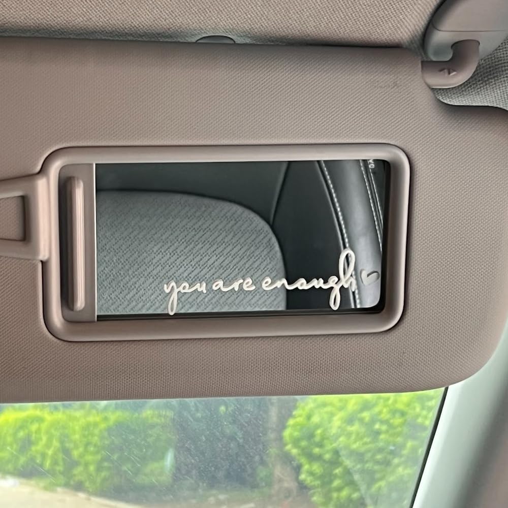 Miarita 3X Hello Beautiful Rearview Mirror Decal, Vanity Mirror Stickers, Car Decals for Women, Rear View Mirror Sticker, Car St