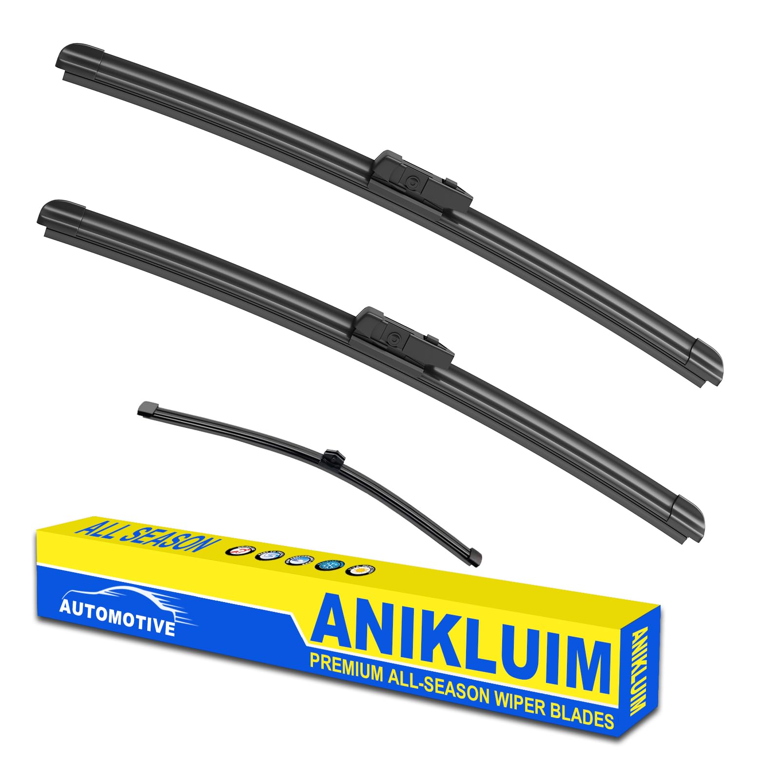 Anikluim 27''+20'' Wiper Blades With 15'' Rear Wiper Blade Set Replacement For 2017-2023 Audi Q7 Sq7 Windshield Wipers Original