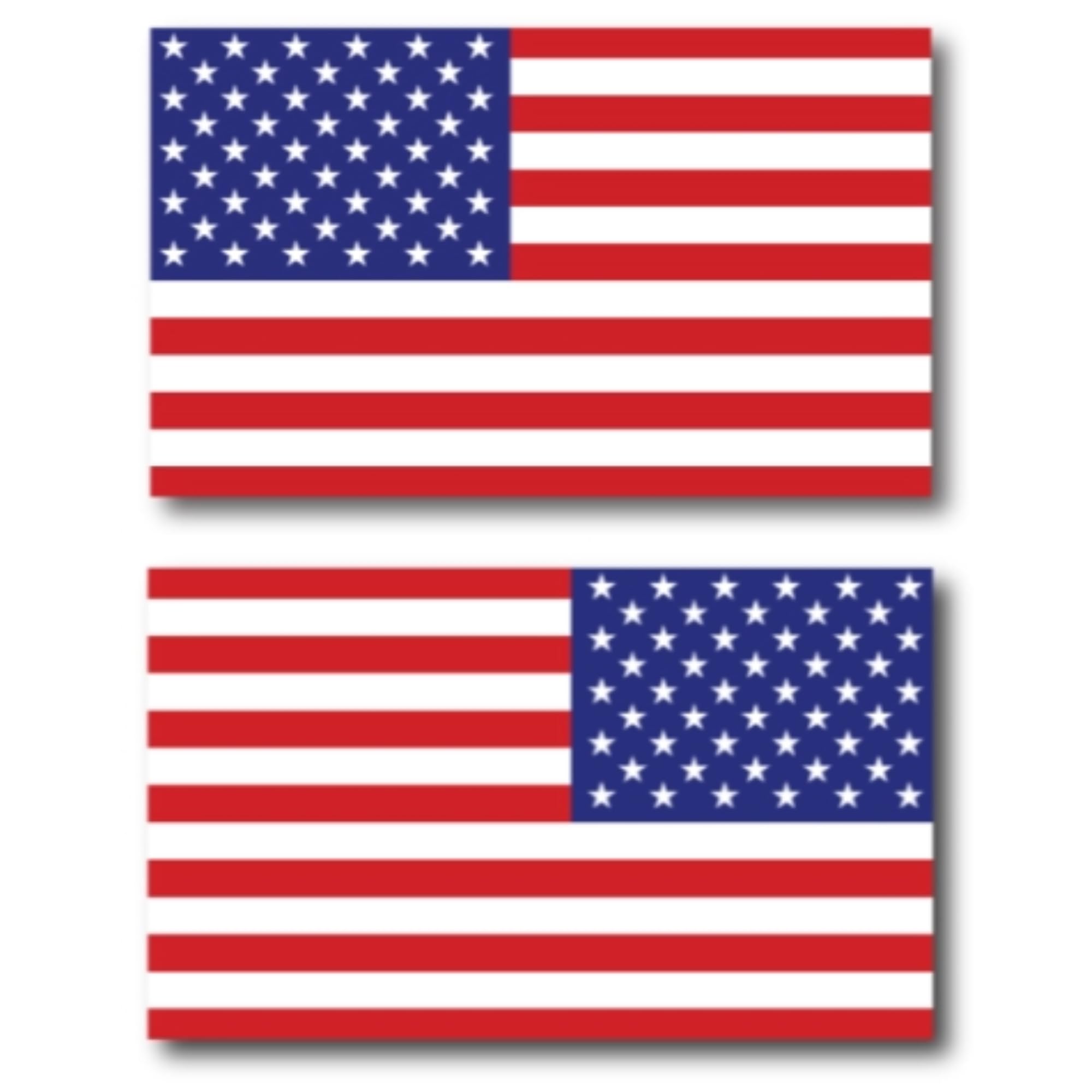 Magnet Me Up American Flag And Reversed American Flag Magnet Decals, Opposing 2 Pack, 3X5 Inches, Heavy Duty Automotive Magnet F