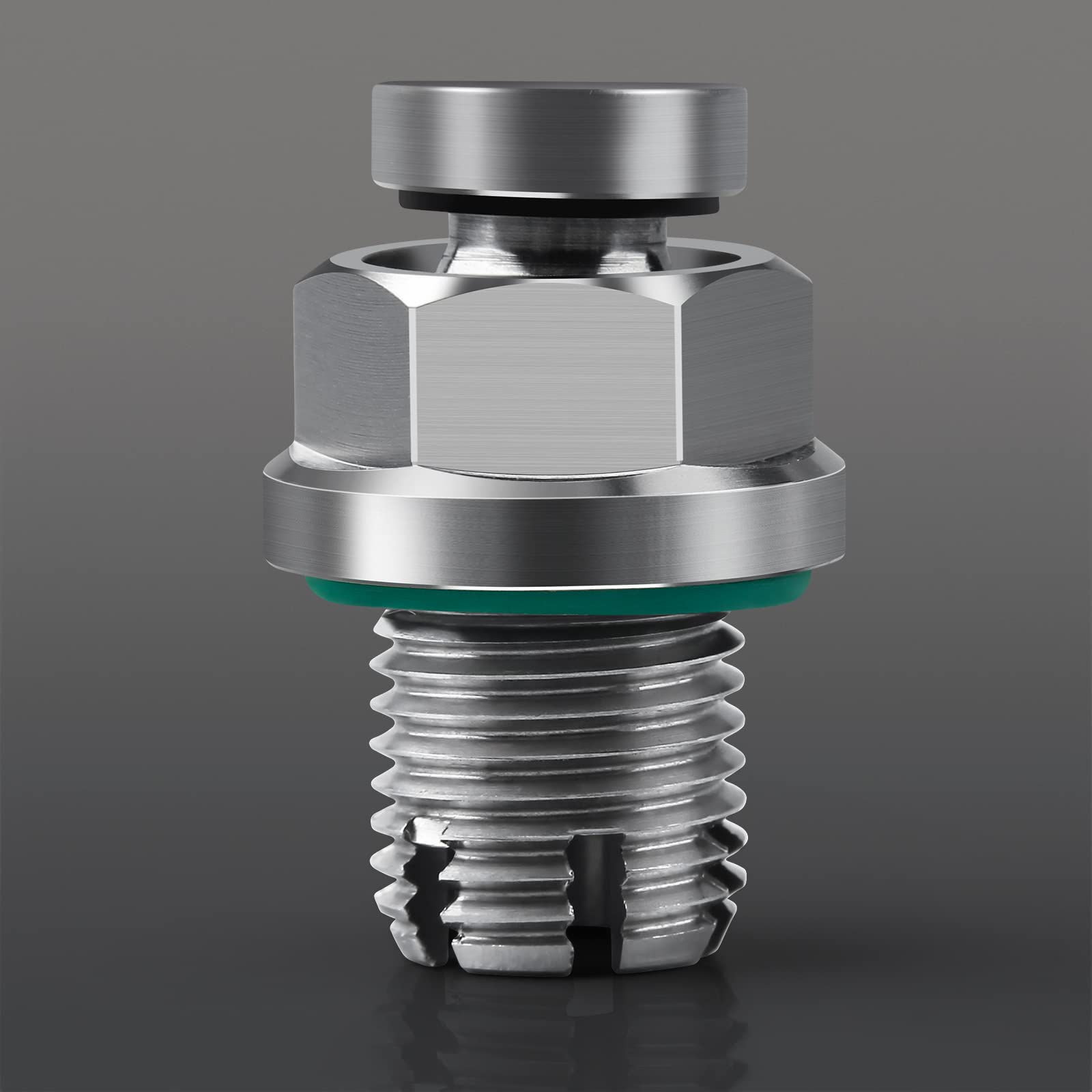 Deefill M14.1-1.25 X 15Mm Oversize Piggyback Oil Drain Plug, Stainless Steel Self Tapping Oil Pan Thread Repair Kit