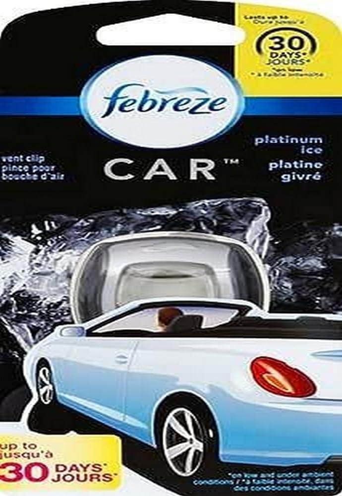 Febreze Platinum Ice Car Air Freshener Vent Clips - 1Ct
