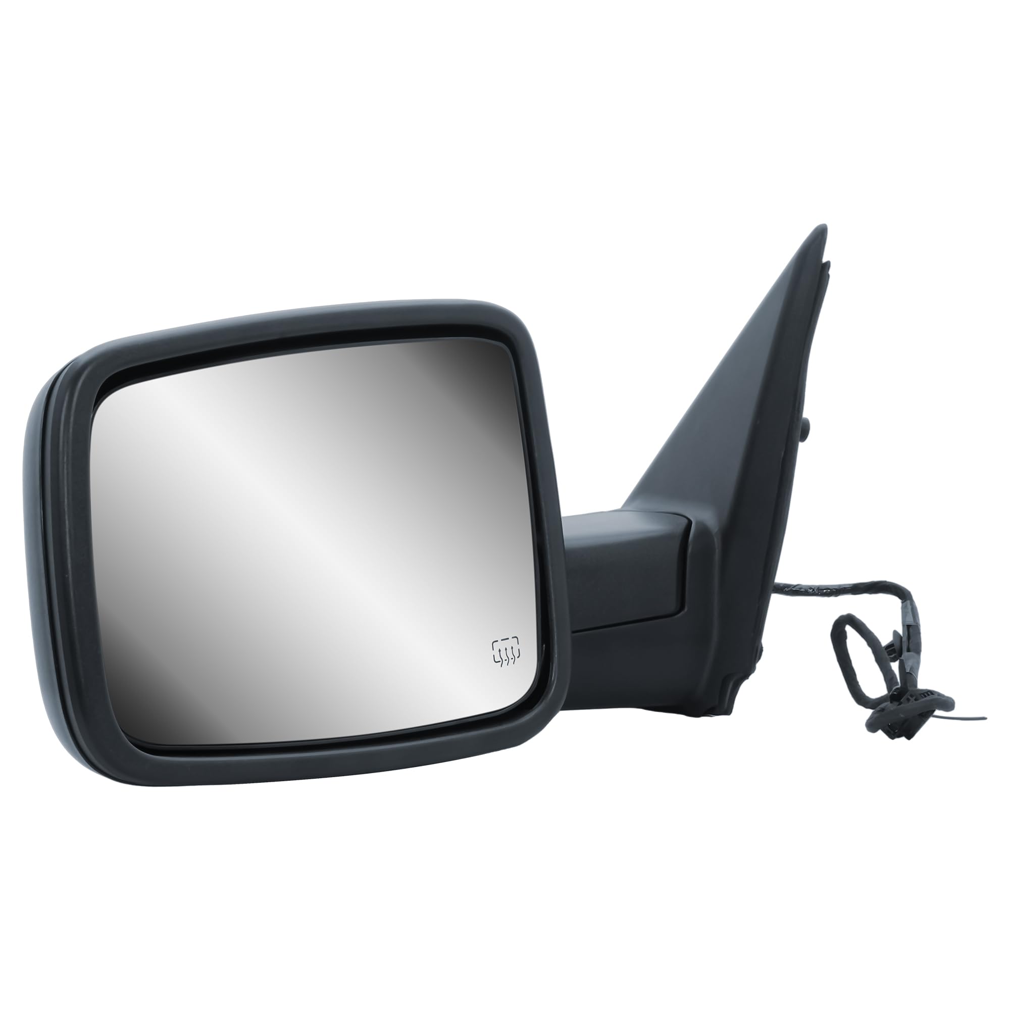 LONGLING Driver Left Side Door Mirror - Power Heated, Manual Folding, Temperature Sensor, Textured Plastic for Ram 1500/2500 2014-2022