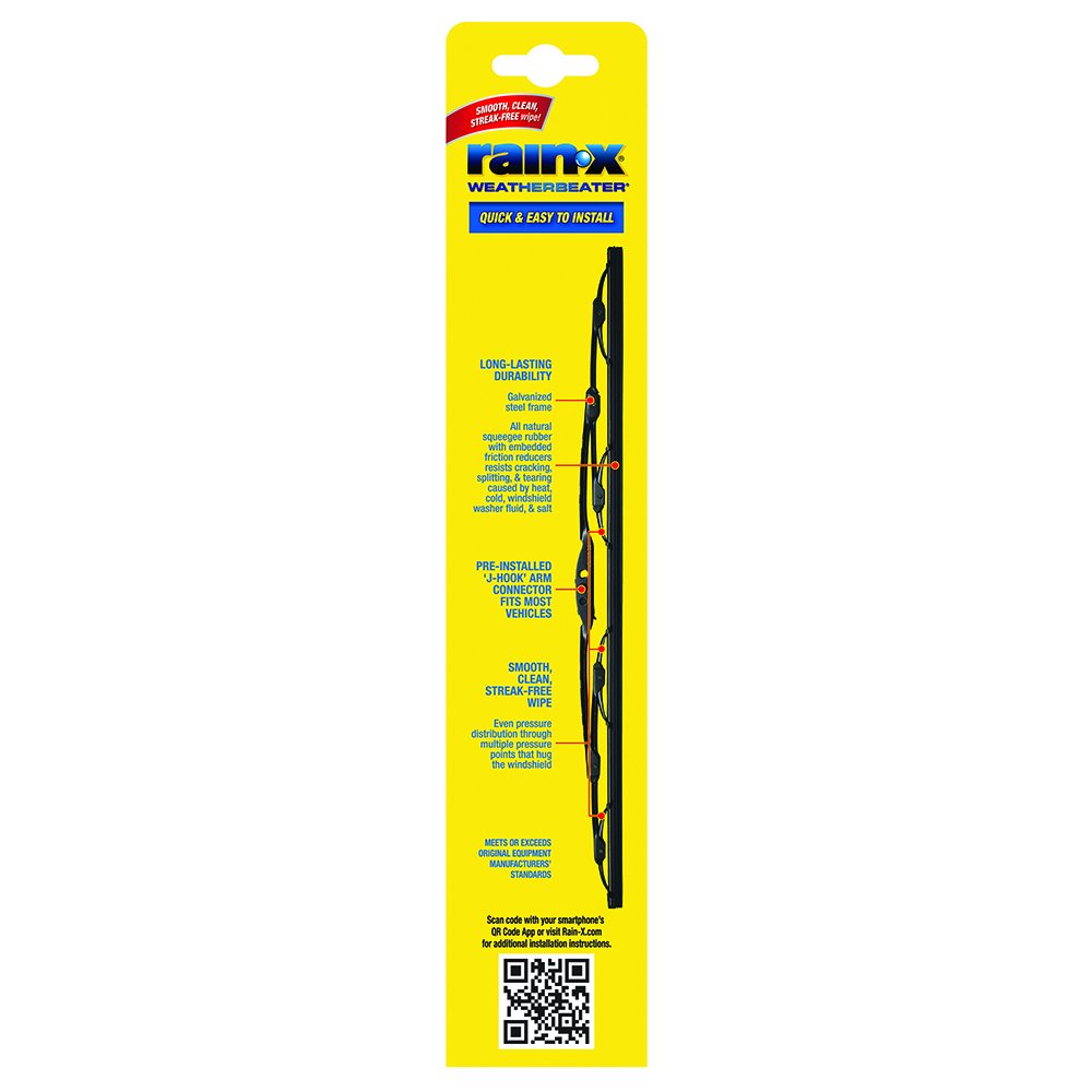Rain-X Rx30219 Weatherbeater Wiper Blades, 19'' Windshield Wipers (Pack Of 1), Automotive Replacement Windshield Wiper Blades Th
