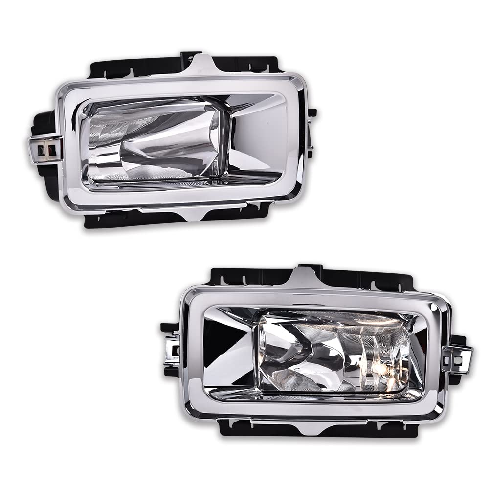 LQI Front Fog Lights Compatible with Chevy Silverado 2013 2014 2015 GM2592154, GM2593154, GM2593128,GM2592160,GM2593160 Fog Lamp