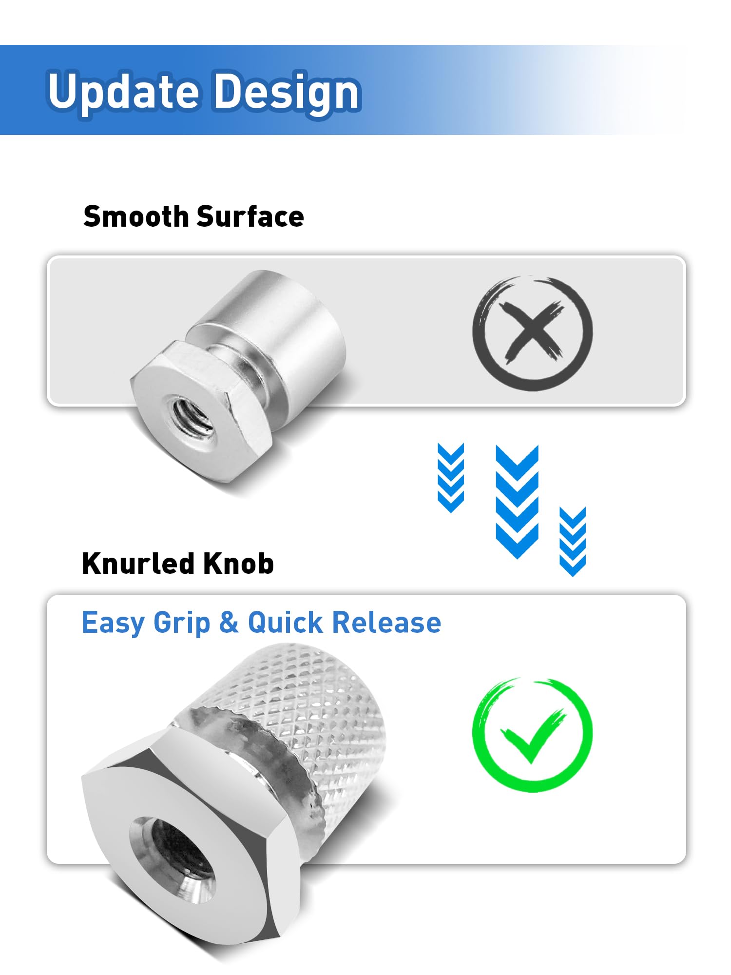 AILMOTO Chrome Solo Seat Nuts, Seat Mounting Nuts Compatible for Compatible for Harley Davidson 1997-2024 Touring Iron Heritage