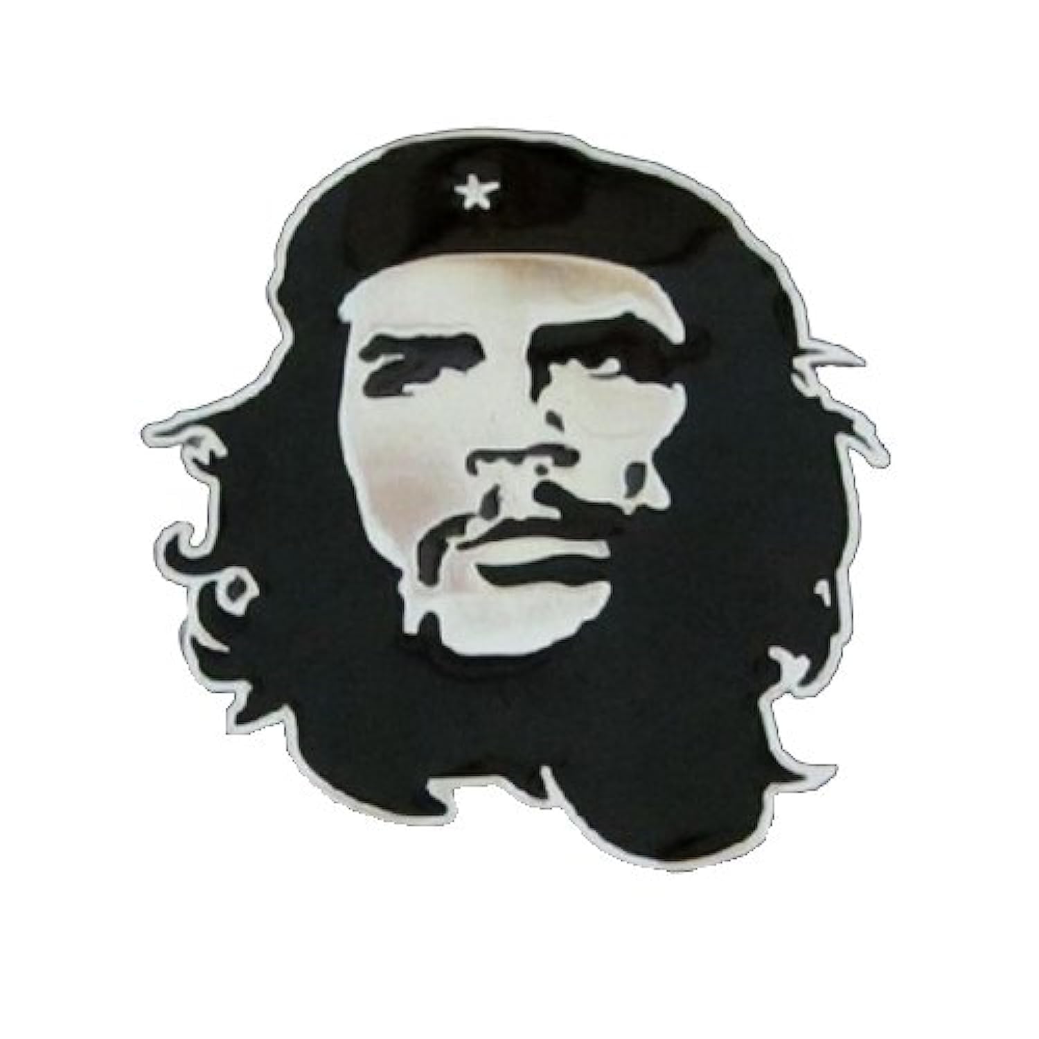 S2S 3D Metal Che Guevara Head Portrait Metal Sticker Badge For Cars, Bikes