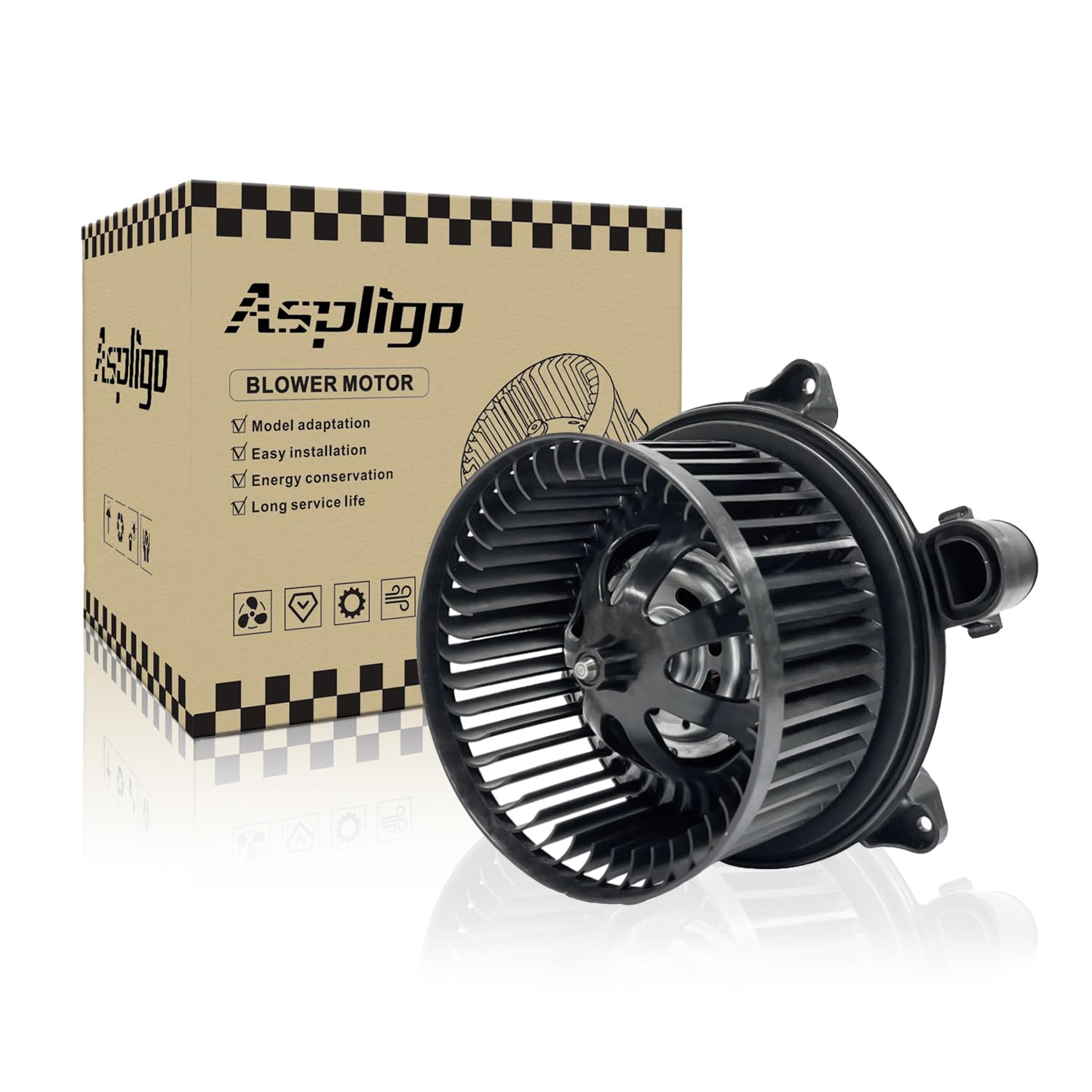 Aspligo Pm4063 Ac Heater Blower Motor Fan Front Fit For Ford 2015-2023 Transit-150, Transit-250, Transit-350, Transit-350 Hd, 20
