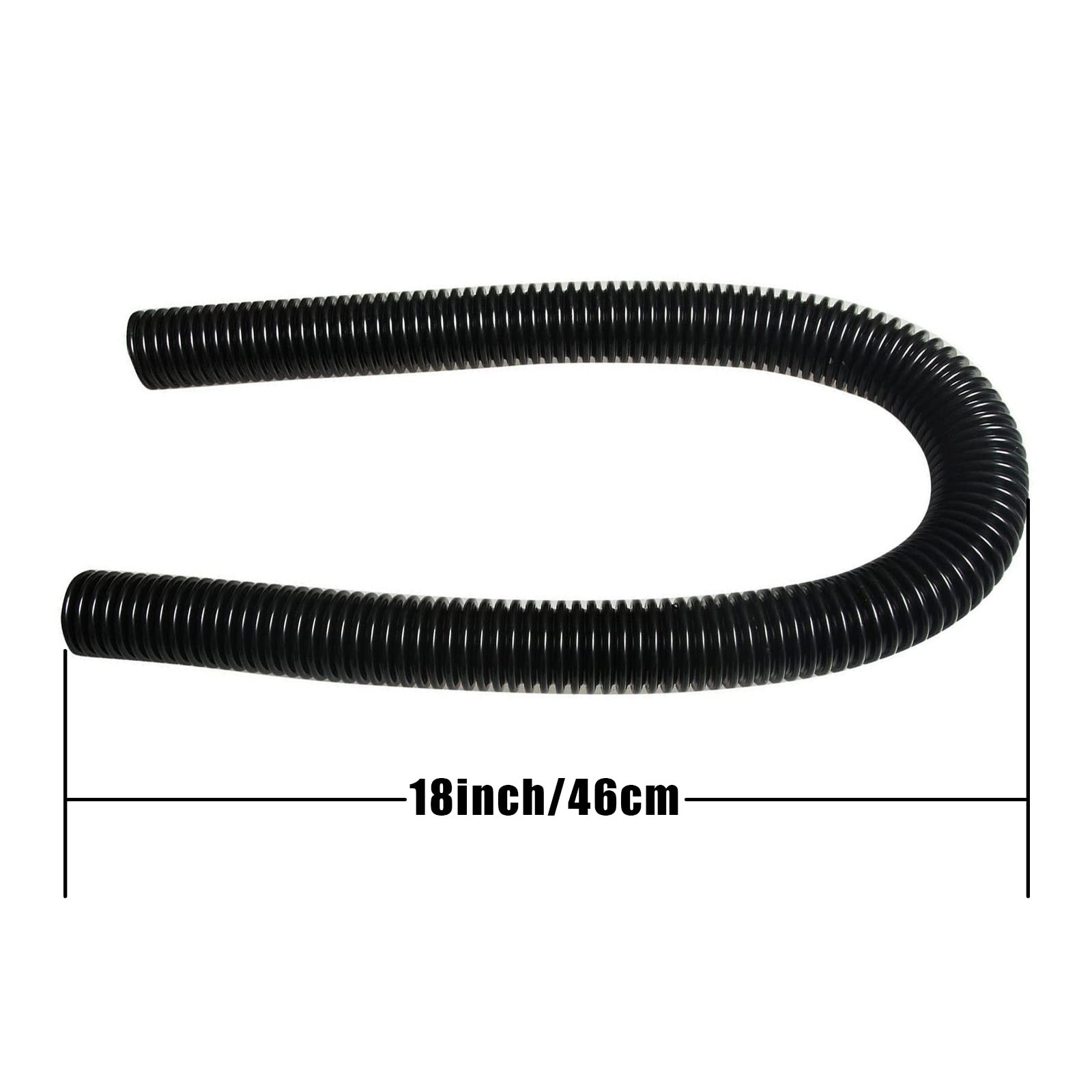 Blackhorse-Racing 36'' Black Stainless Steel Coolant Flexible Radiator Hose Kit With Caps Universal