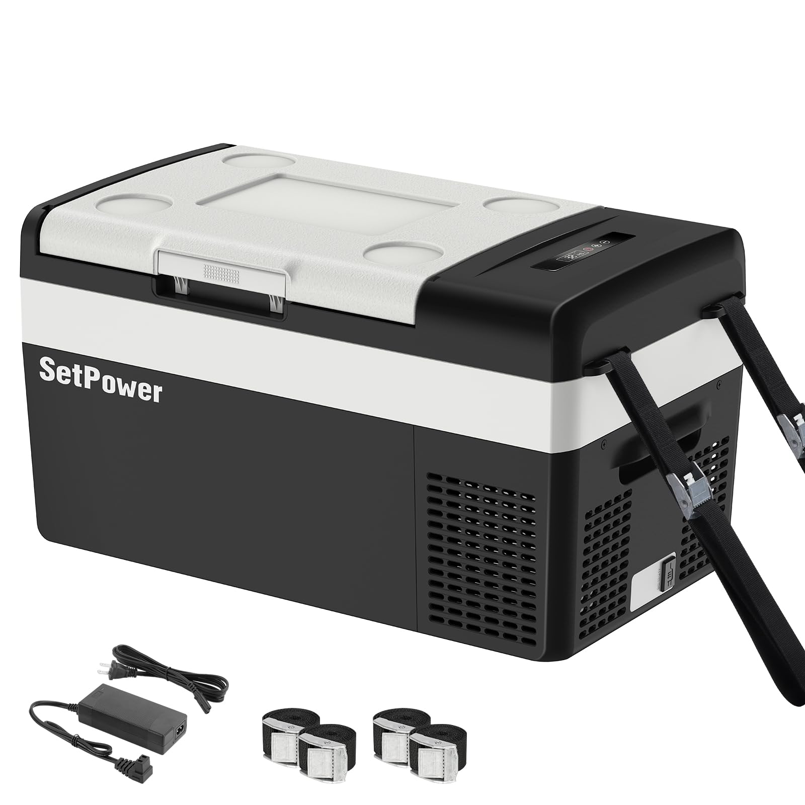 Setpower Electric Coolers For Vehicles Ac/Dc Car Refrigerator, 20L/21Qt 12V Refrigerator Car Fridge Portable Freezer, Plug In Co