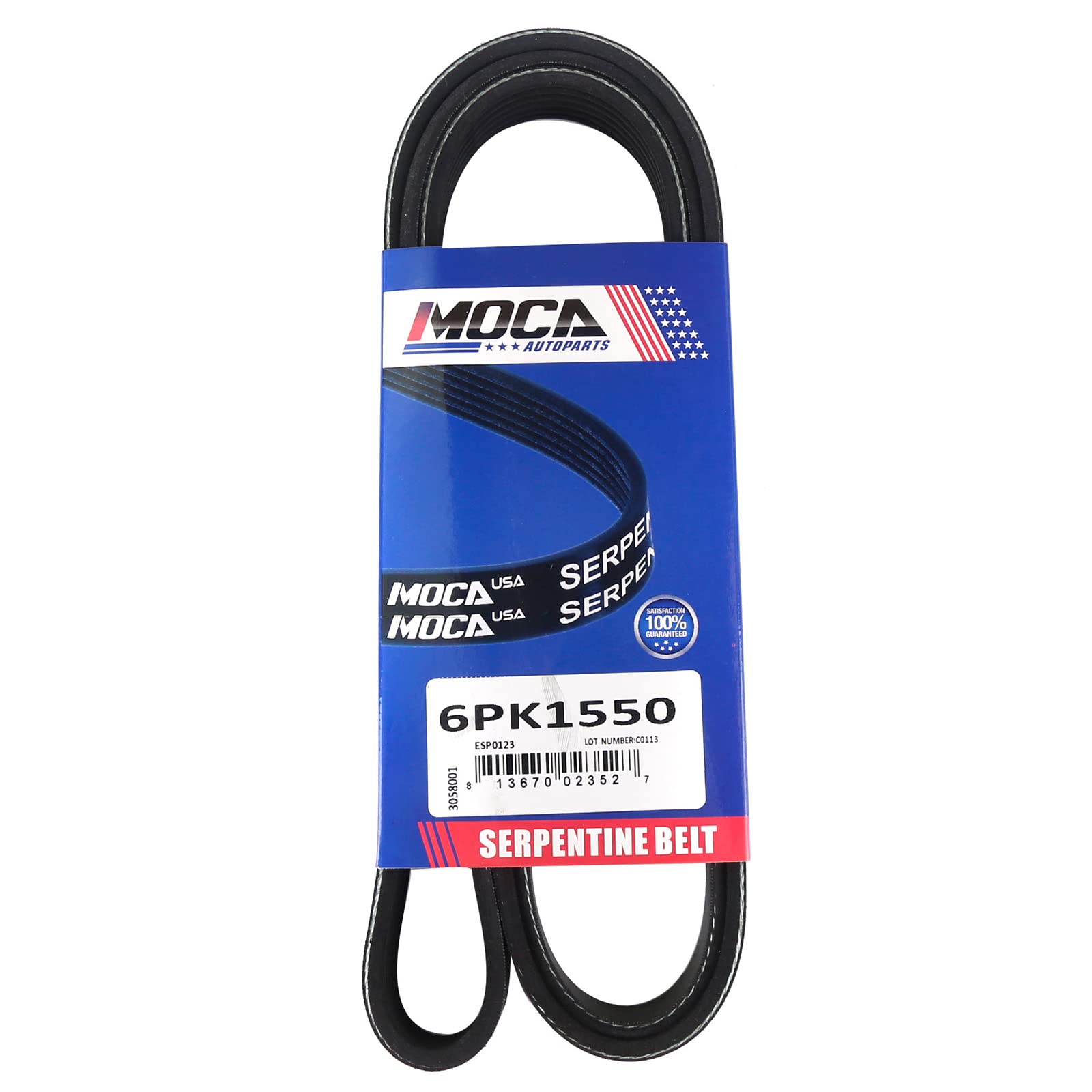 MOCA 6PK1560 EPDM Serpentine Belt Fits BMW 2.5L 3.1L DOHC 2-Door
