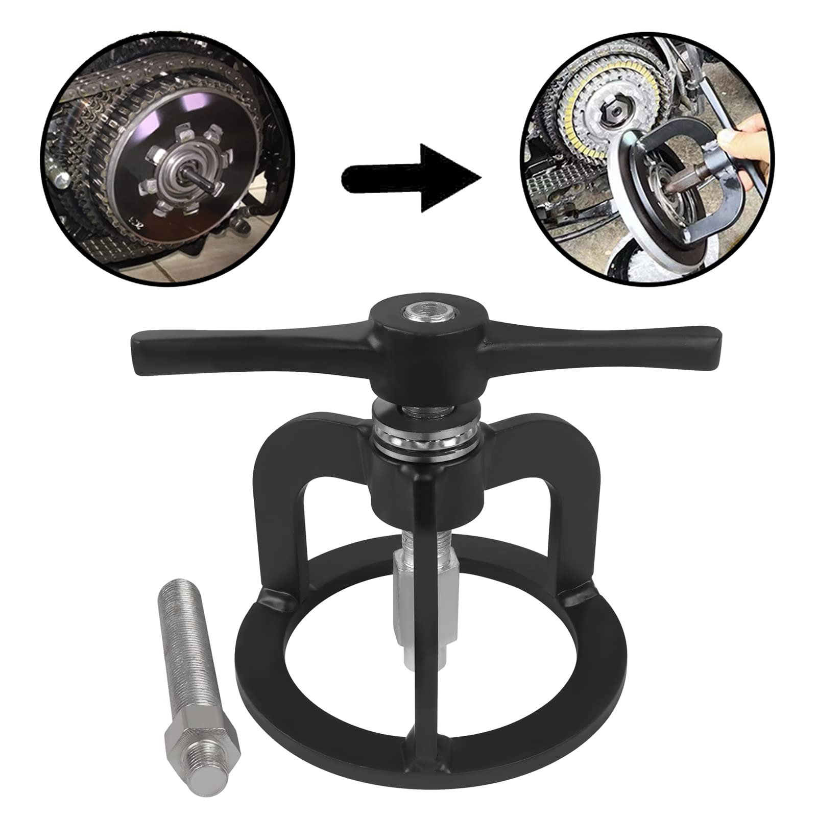 BAIONE Worldmotop Clutch Spring Compressor Tool for Harley 1340cc, Dyna XL, Sportster, Softail, Black, Model YC-Clutches-1