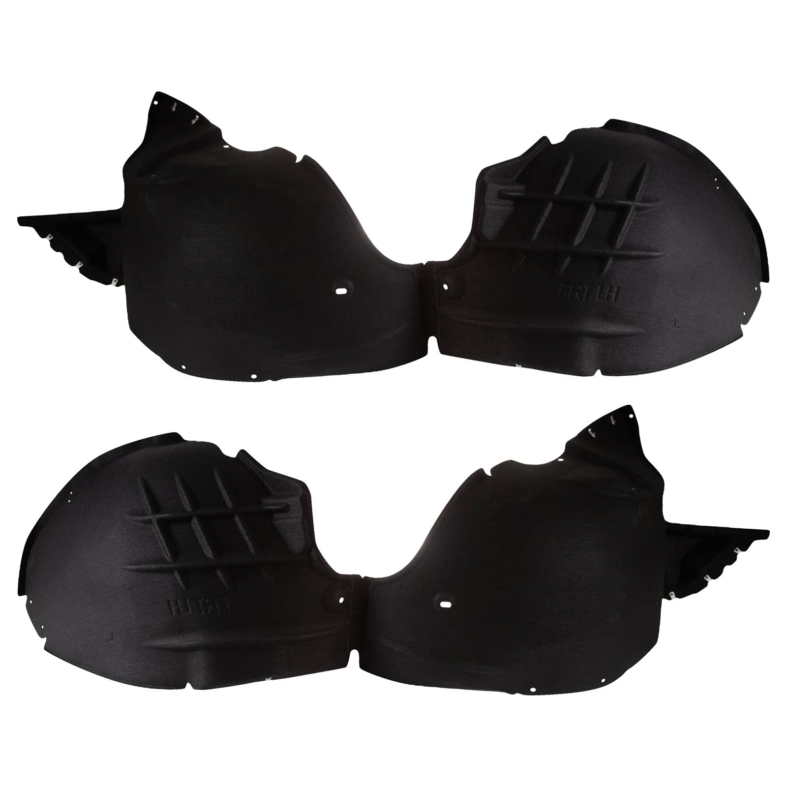 Trq Front Inner Fender Liner Set Compatible With 2018-2022 Buick Enclave Gm1248291 Gm1249291