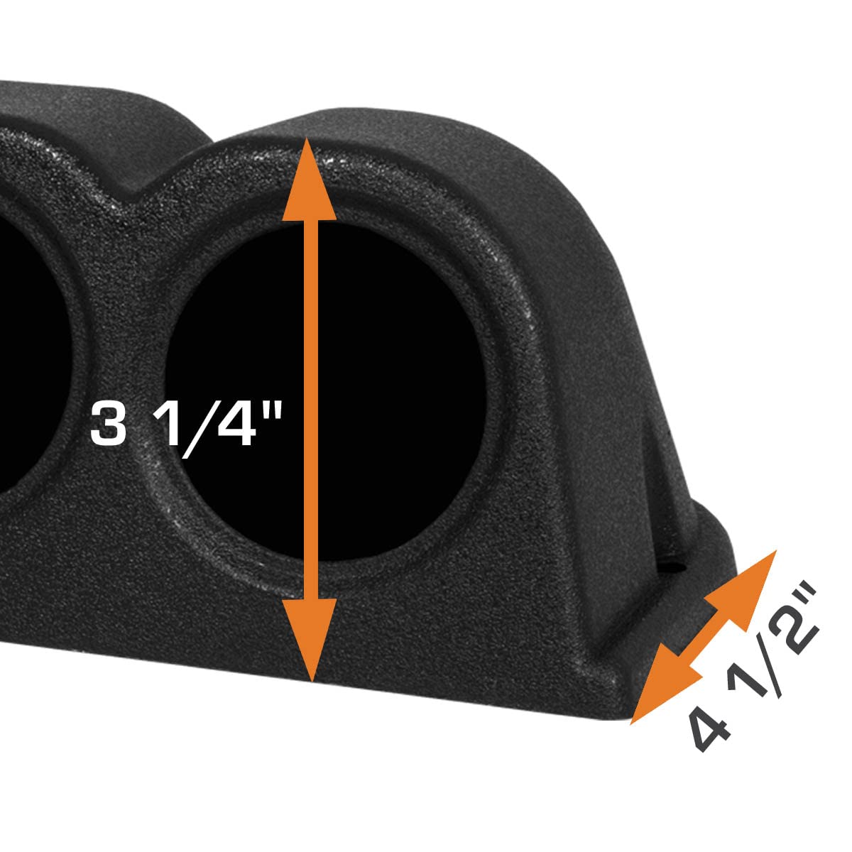 GlowShift Universal Black Triple Gauge Console Dashboard Pod - Fits Any Make/Model - ABS Plastic - Mounts (3) 2-1/16'' (52mm) Ga