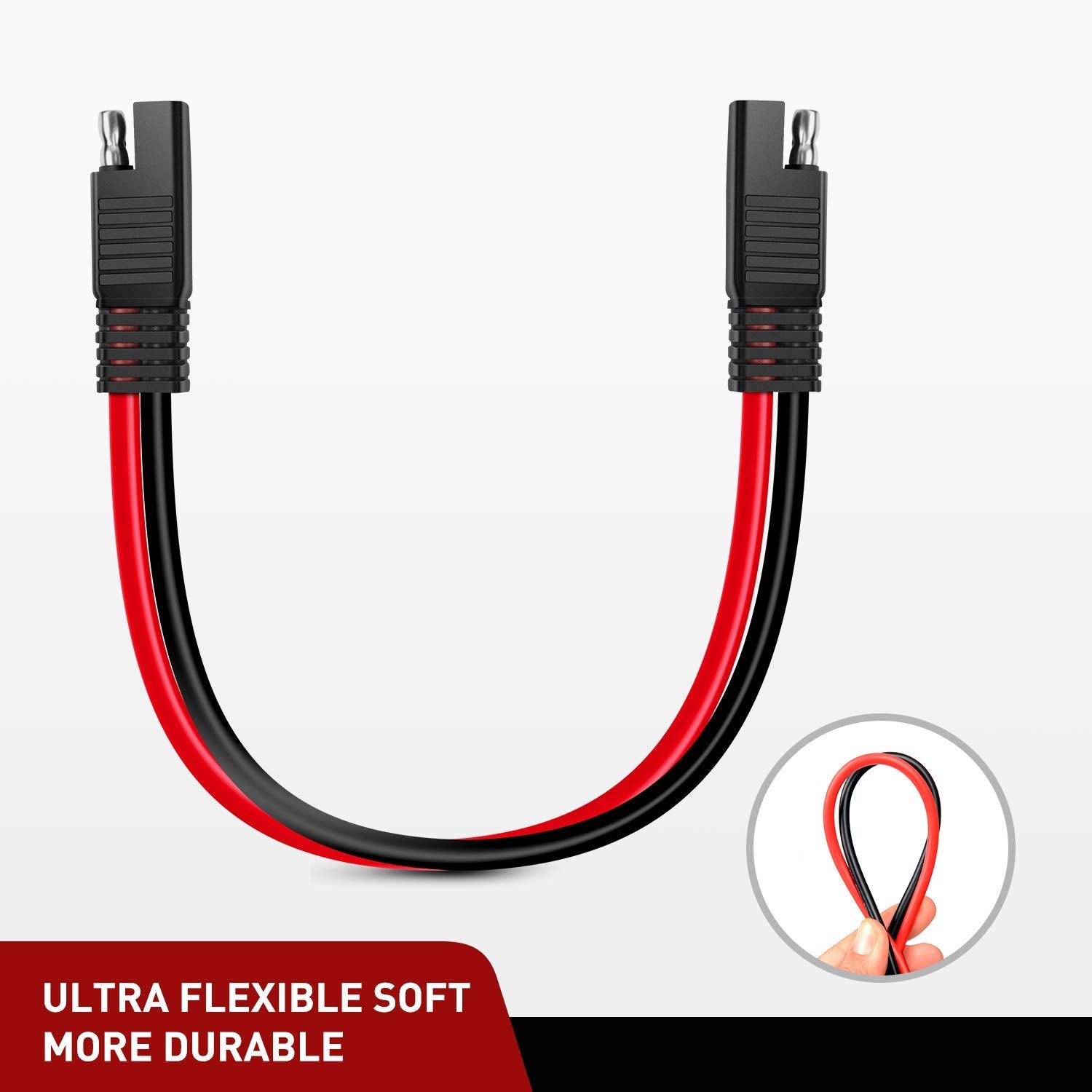 Nilight 10 Gauge 2 Pin Quick Disconnect Harness,Heavy Duty Sae Connector Bullet Lead Cable
