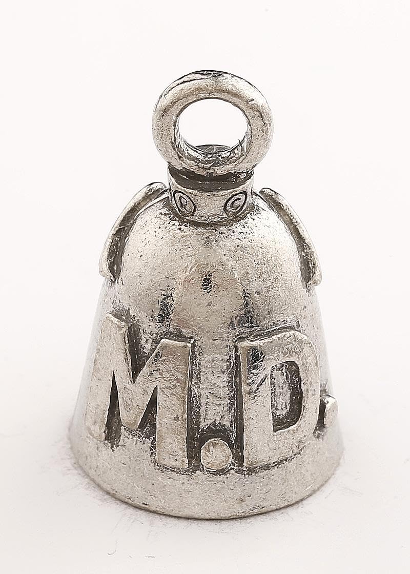 Guardian Bell Md Good Luck Bell W/Keyring & Black Velvet Gift Bag | Motorcycle Bell | Lead-Free Pewter | Good Luck Gift To Frien
