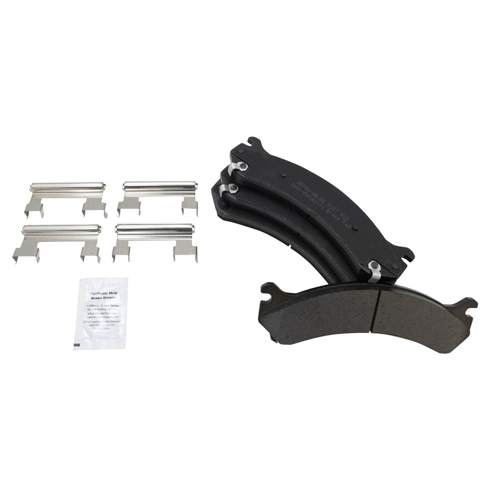 Trq Coated Rotor & Front Premium Metallic Brake Pad Kit Compatible With Chevy Truck