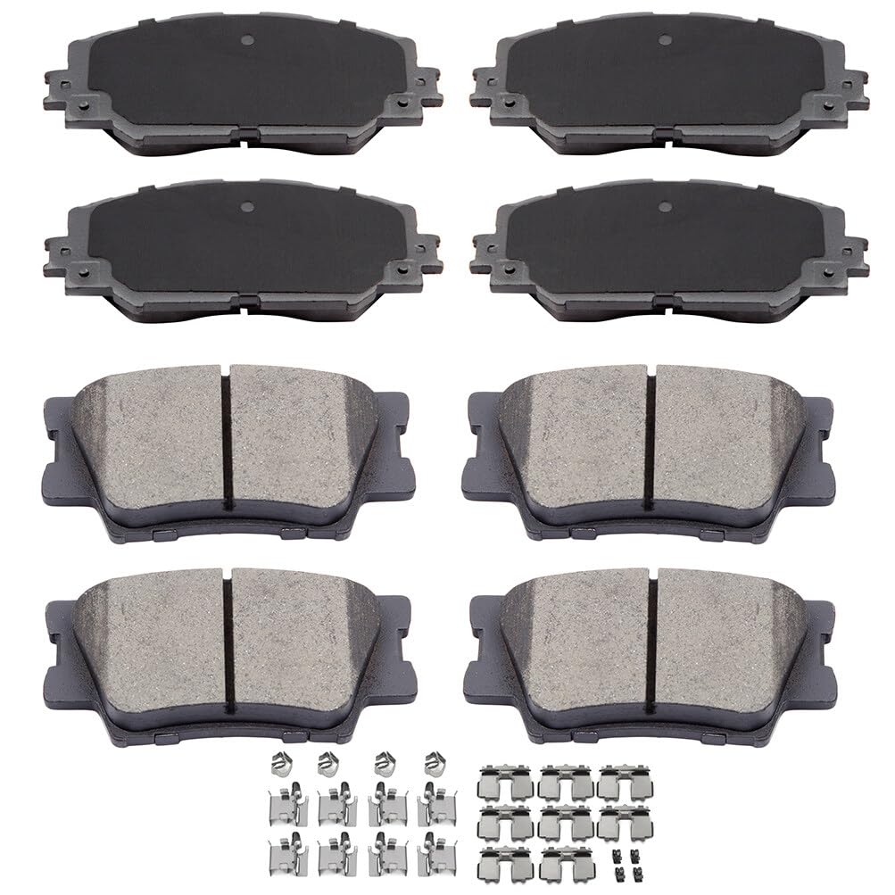 Cciyu D1210 D1212 Front & Rear Ceramic Disc Brake Pads Kit For Toyota For Rav4 2011-2015 8Pcs