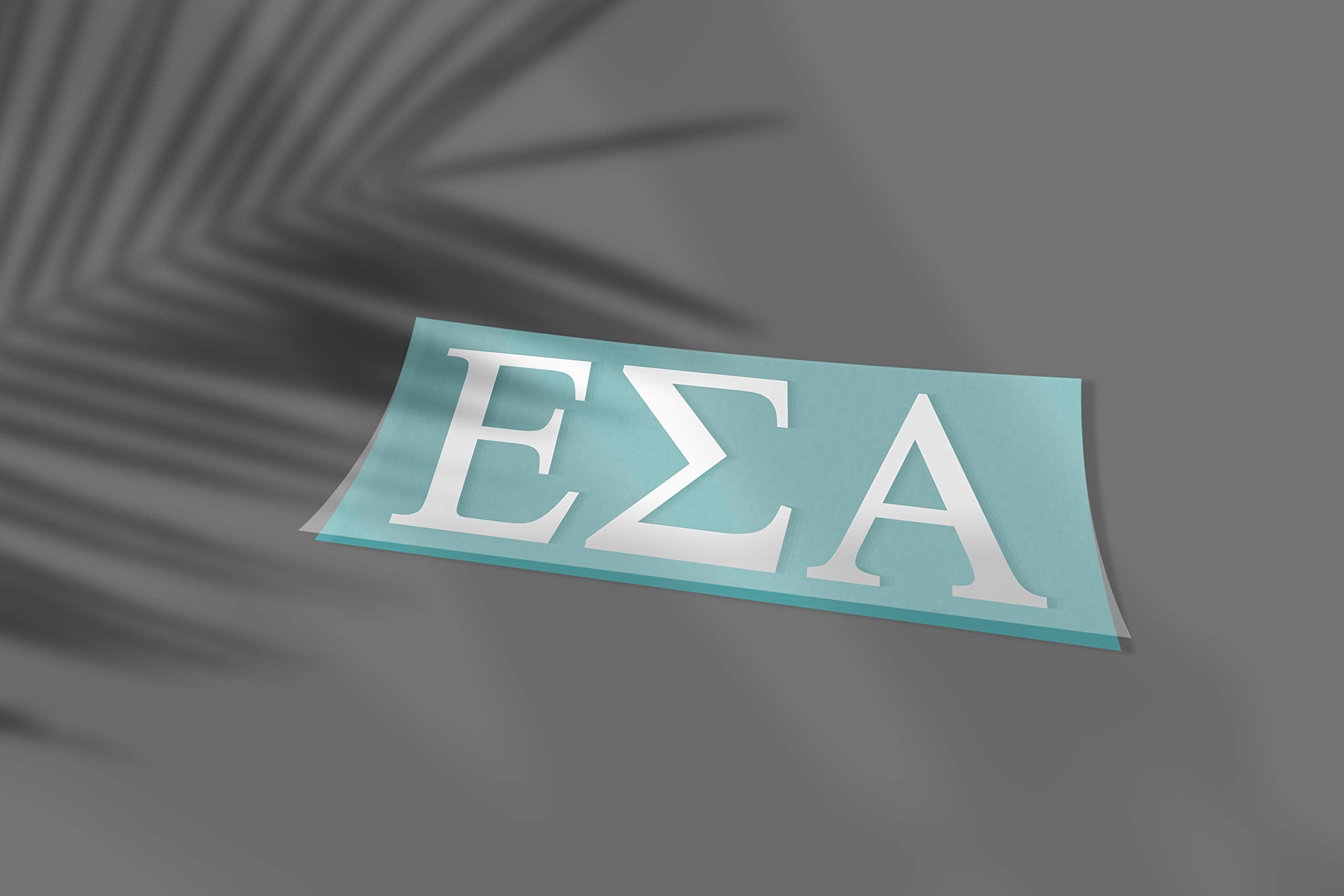 Pro-Graphx Epsilon Sigma Alpha Greek Sorority Sticker Decal, 2.5 Inches Tall, White