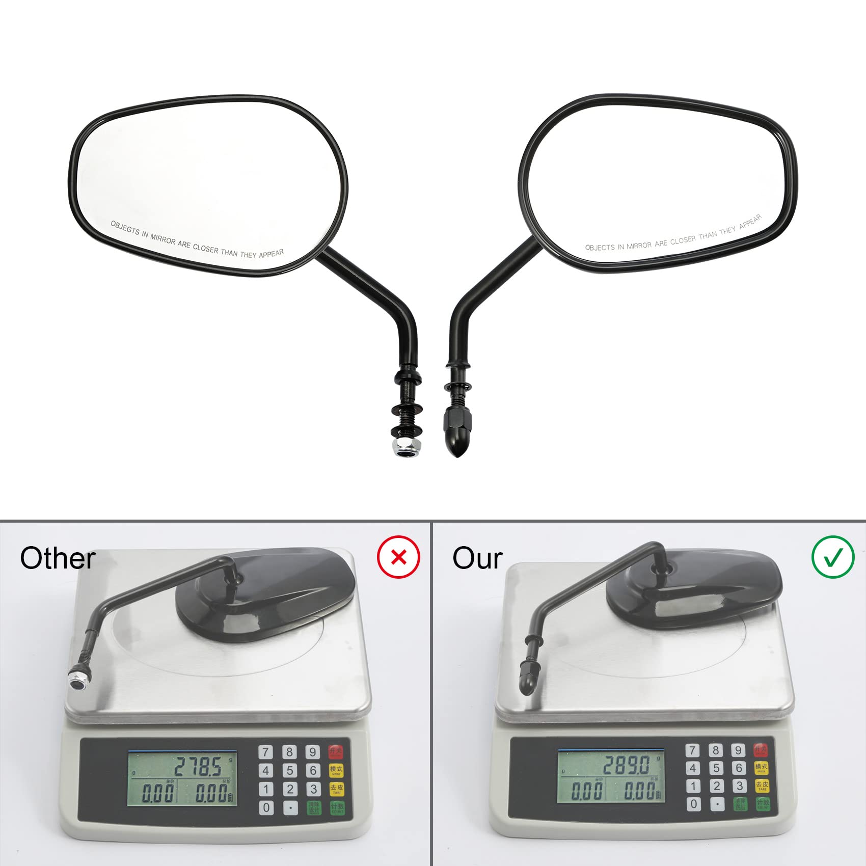 Slmoto Chrome Rearview Mirrors Fit For Harley Touring Flht Flhr Road King Flhtc Classic Sportster Xl 1200 883 Flstc Flstf