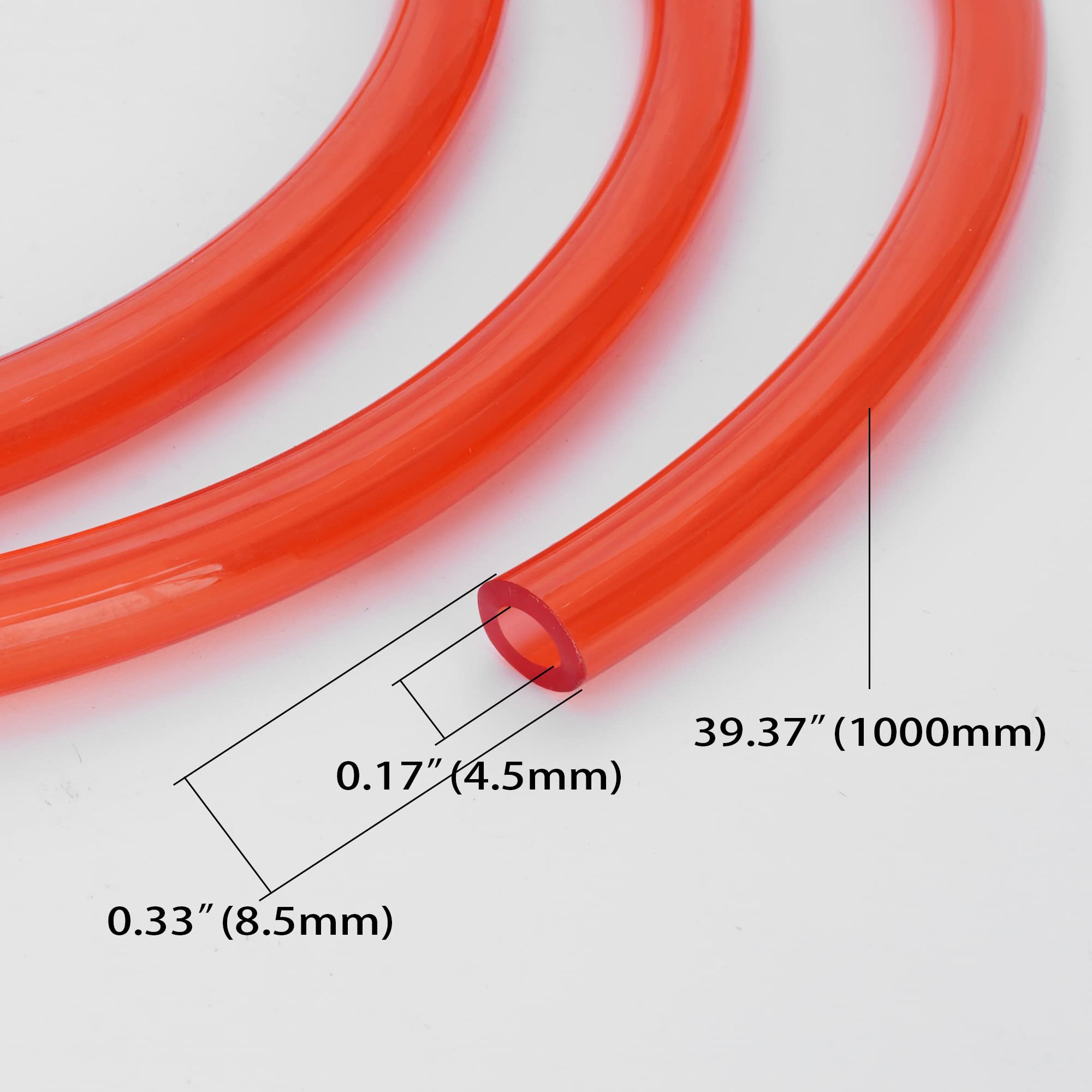 Inline Fuel Petcock Gasoline Filter Tubing Set with Clamps for 50cc 70cc 110cc 125cc 150cc 250cc Baja BA150 ATV 4 Wheeler Gas Sc
