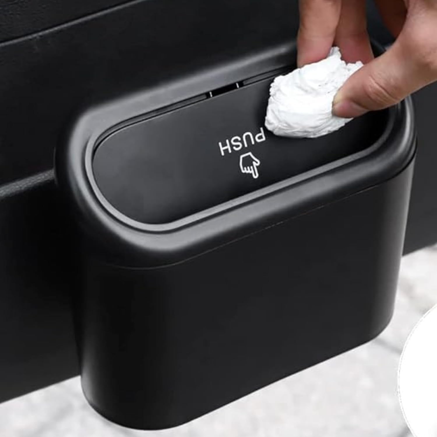 Gyrixa Car Trash Can with Lid for Vehicle Organization Durable Leakproof Portable Car Garbage Bin Easy Installation and Convenie