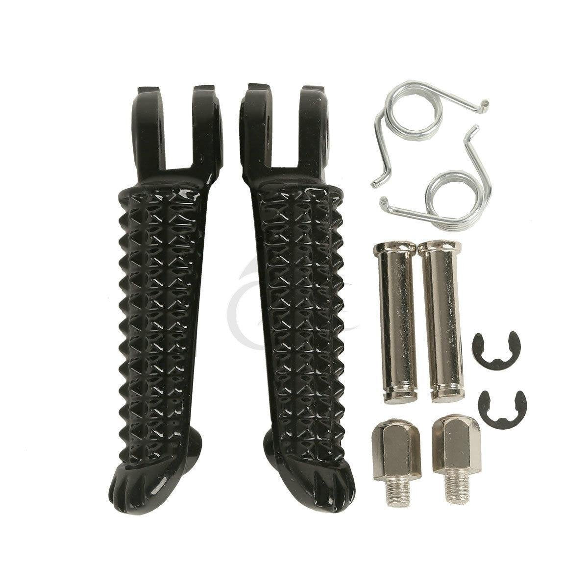Xfmt Black Left&Right Foot Pegs For Yamaha Yzf R1 1998-2022 R1S R1M 2015-2022 Yzf R6 1999-2020 Yzf R6S 2003-2009