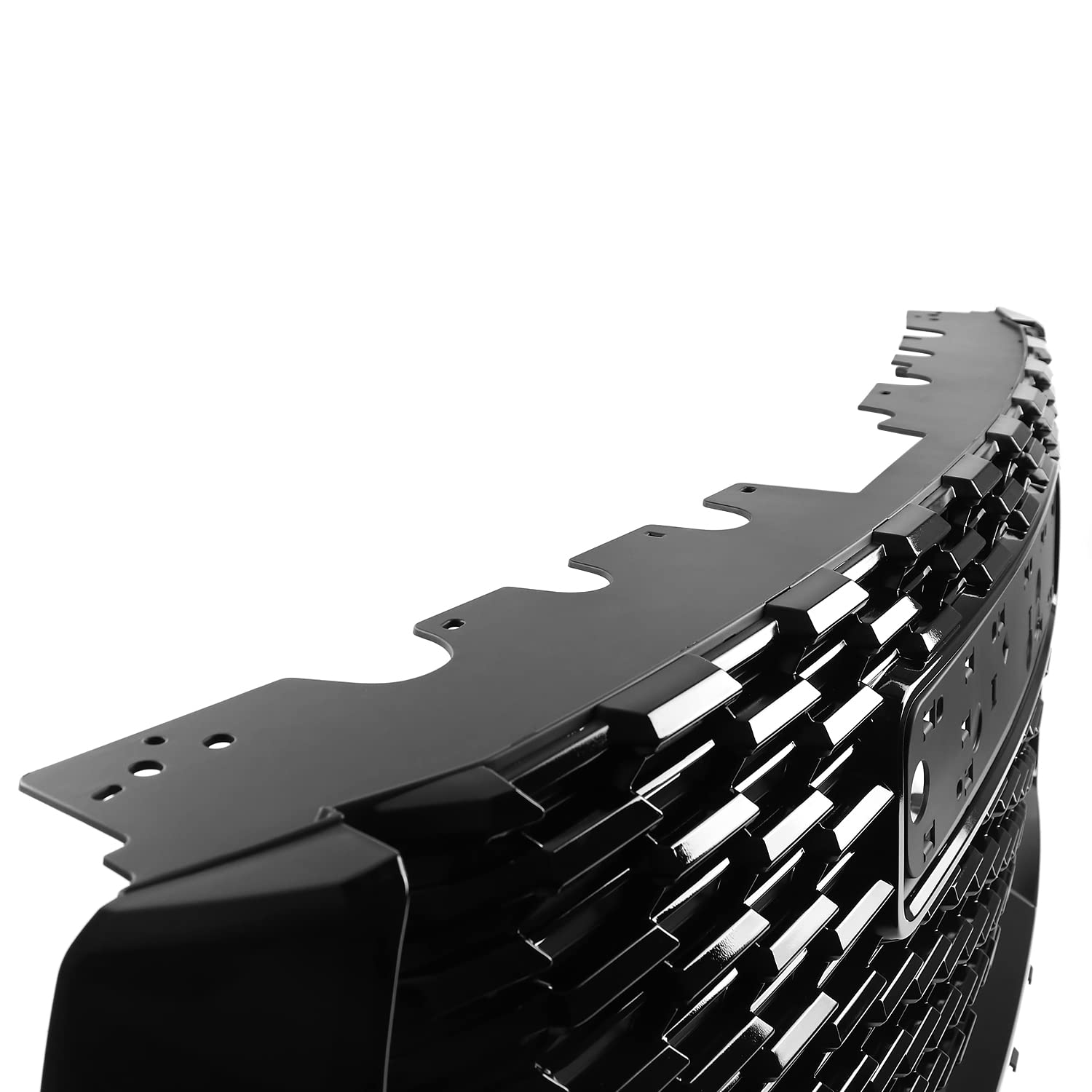 Spec-D Tuning Front Grille Grill Glossy Black Finish Compatible With Gmc Yukon Xl Denali 2021-2023