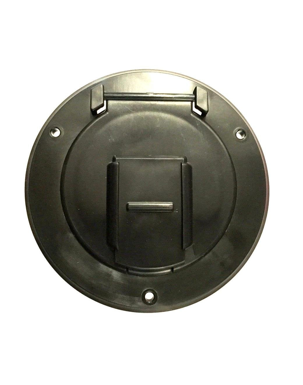 Valterra Black Electric Power Cord Small Round Cable Hatch 3'' Cutout Rv