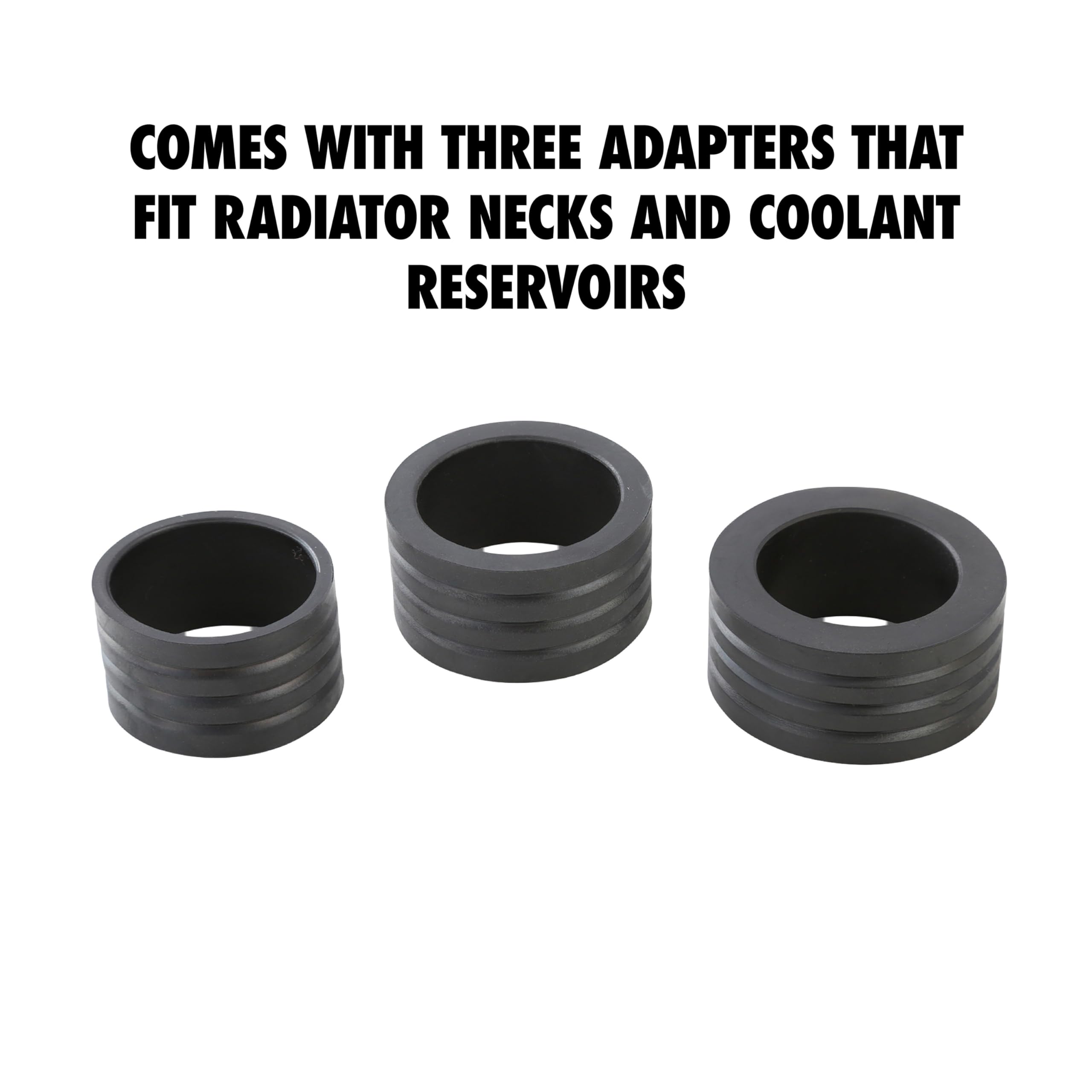 OEMTOOLS Coolant System Refiller Kit - 3 Adapters, Green, Model 27066, Removes Air Trapped, Tests Radiator & Heating Core Lines