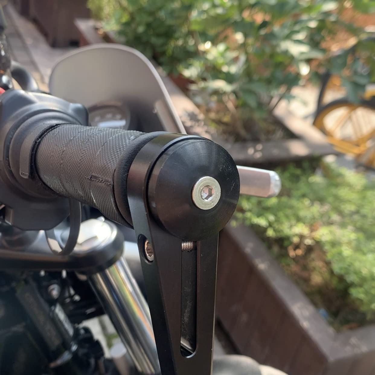 FENRIR Motorcycle Handlebar Mirrors Adapter, Aluminum, Black, Model 801-0398, Fits Bonneville T100 T120 Bobber & More