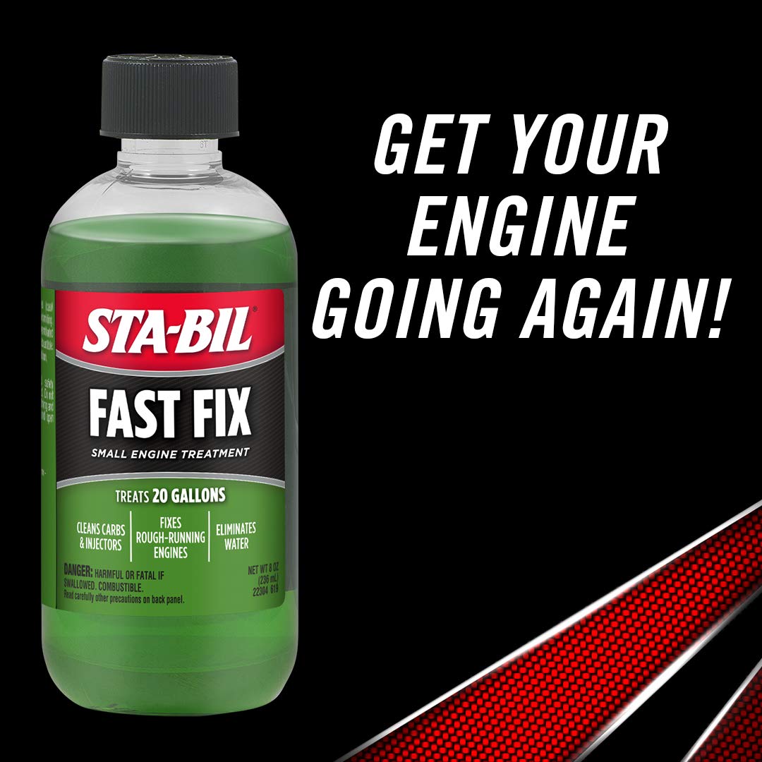Sta-Bil (22304-12Pk Fast Fix Small Engine Treatment - Cleans Carbs And Injectors - Fixes Rough Running Engines - Treats 20 Gallo