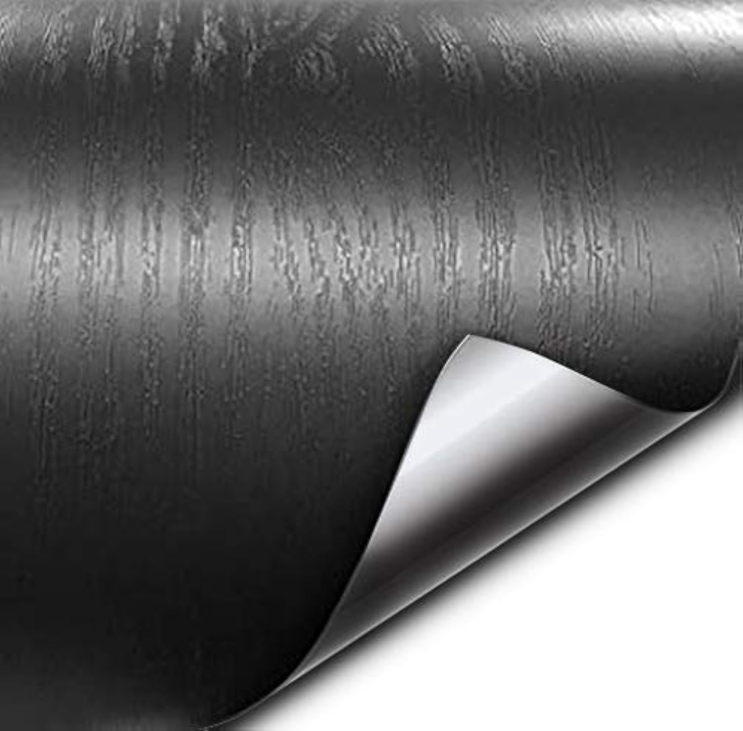 VViViD Black Ash Wood Grain Textured Vinyl Wrap Film W/Air-Release Adhesive (1ft x 48 Inch)