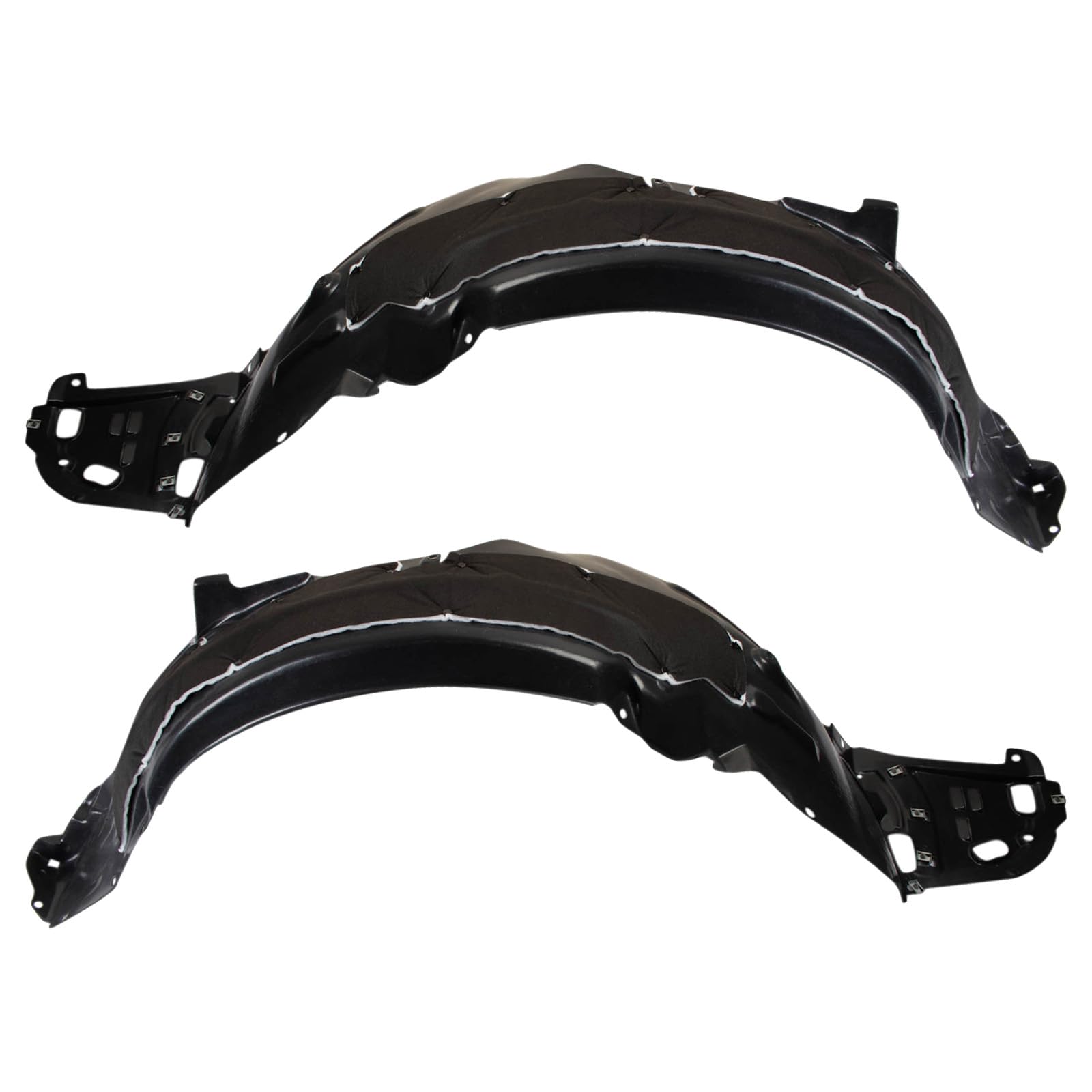Trq Inner Fender Liner Set Compatible With 2015-2017 Acura Tlx Ac1248136 Ac1249136