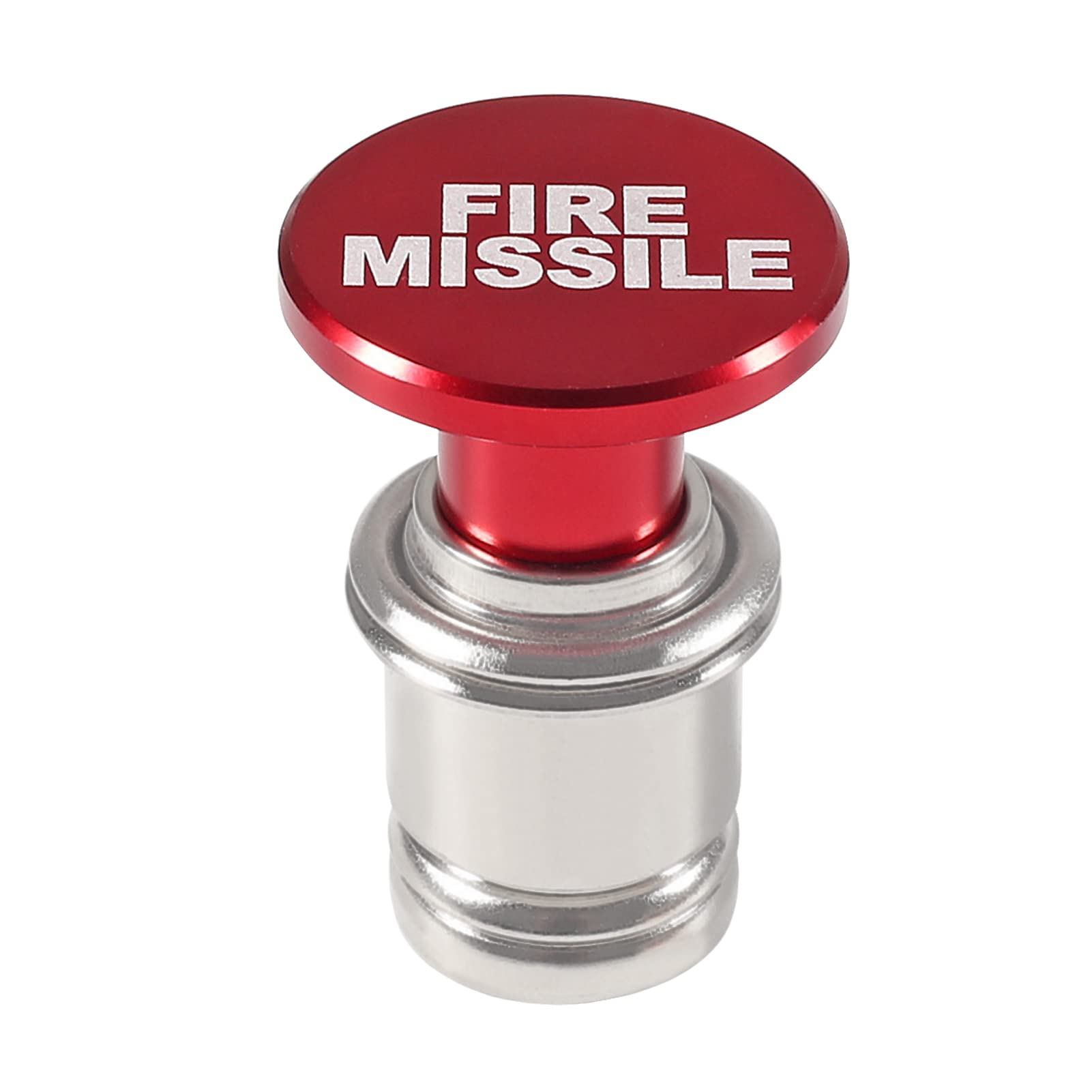 Fire Missiles Button Car Cigarette Lighter, MELIFE Anodized Aluminum Universal 12-Volt Replacement Accessory Fits for Most Vehic